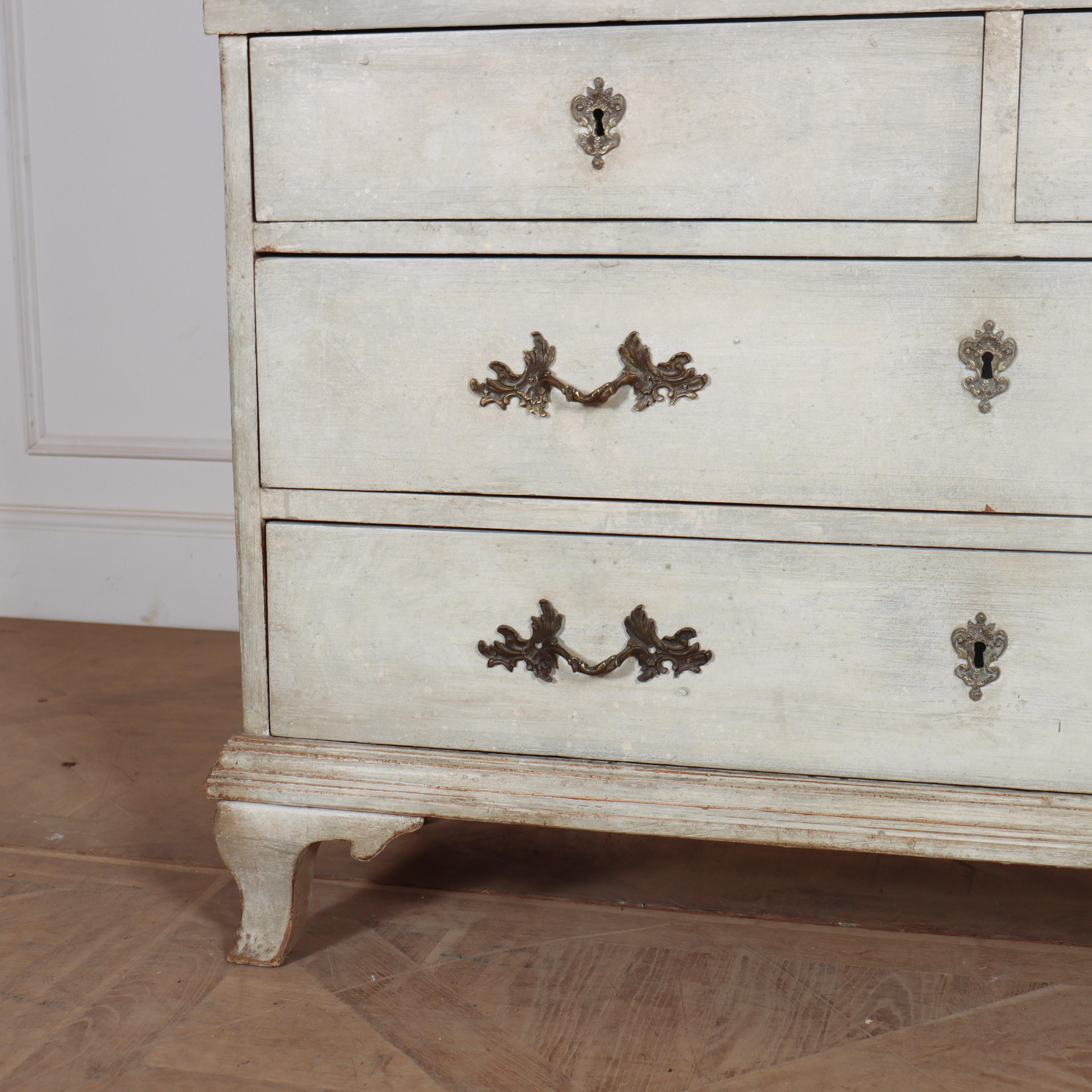 Pine Swedish Painted Linen Cupboard For Sale