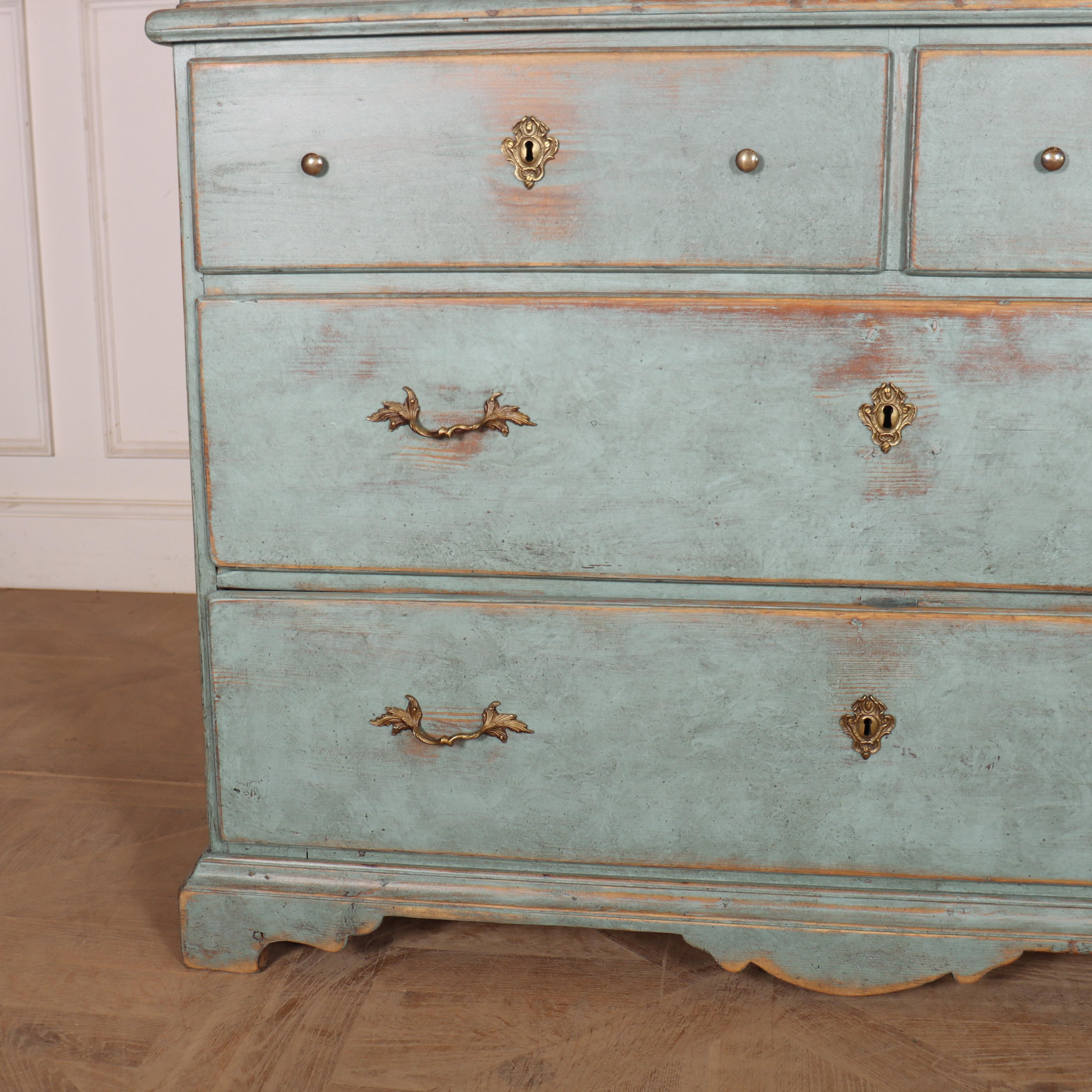 Pine Swedish Painted Linen Cupboard