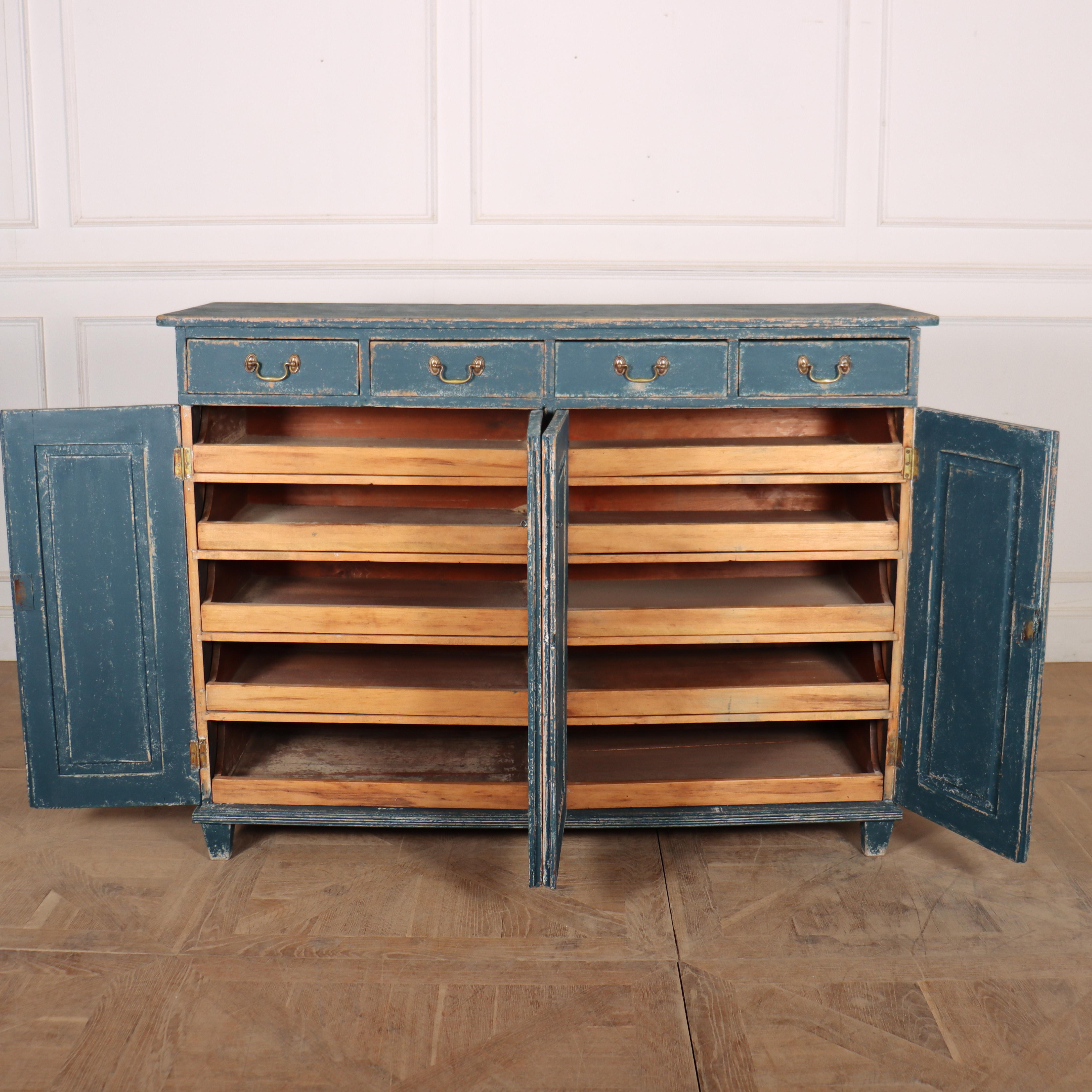 Swedish Painted Linen Cupboard For Sale 3