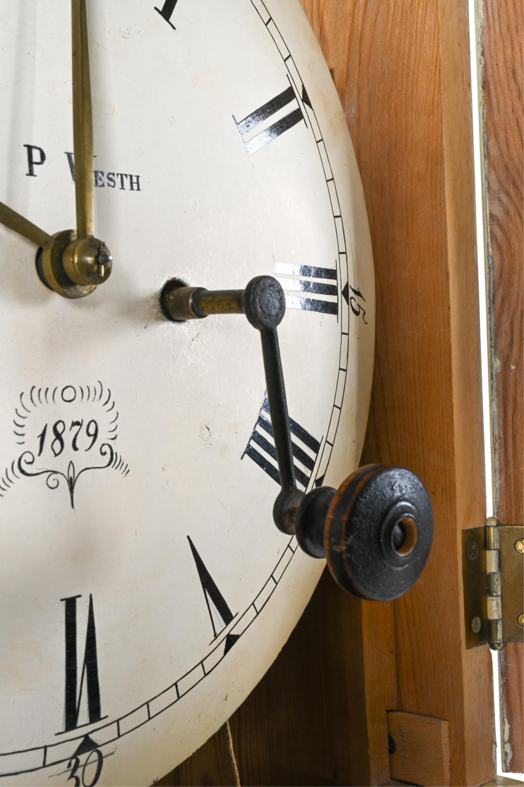 Swedish Painted Longcase Clock For Sale 3