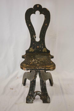 Swedish Painted Milking Chair