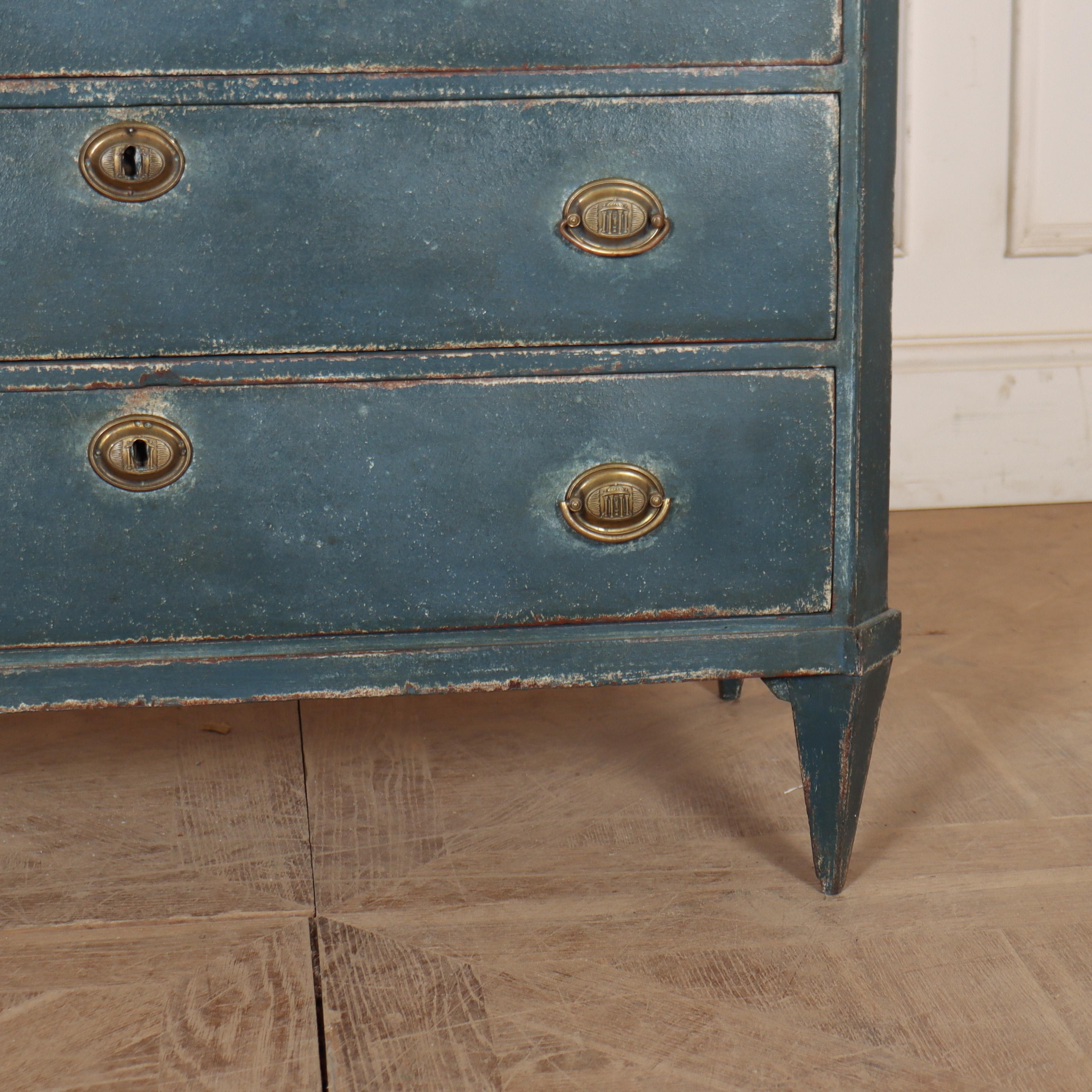19th Century Swedish Painted Oak Commode For Sale
