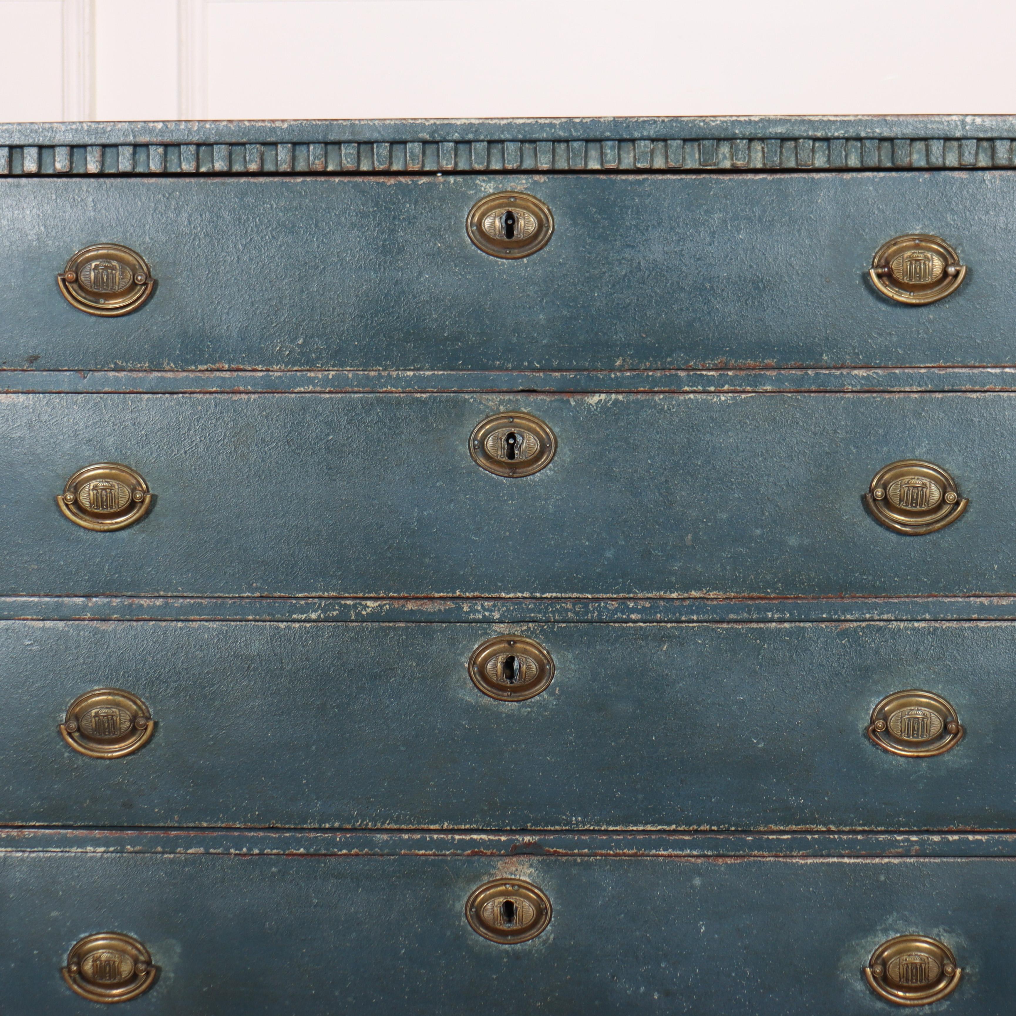 Swedish Painted Oak Commode For Sale 2