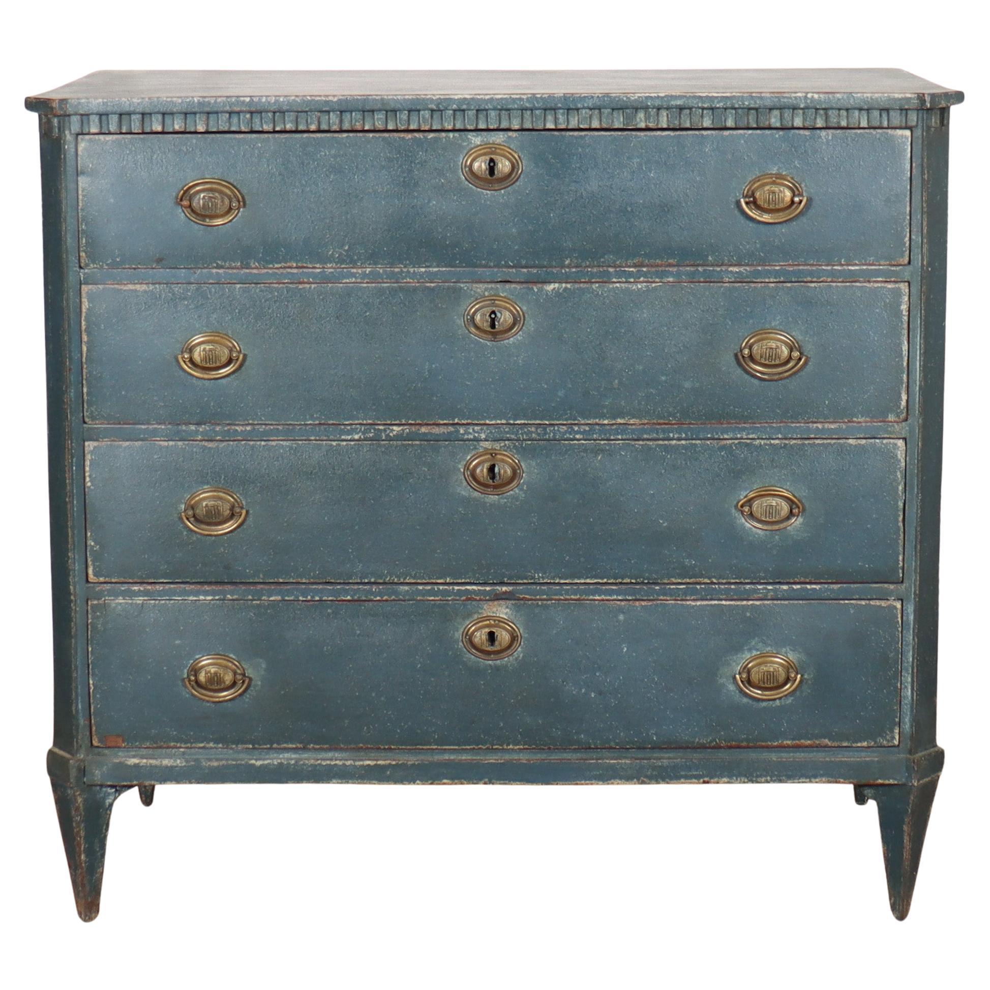 Swedish Painted Oak Commode For Sale