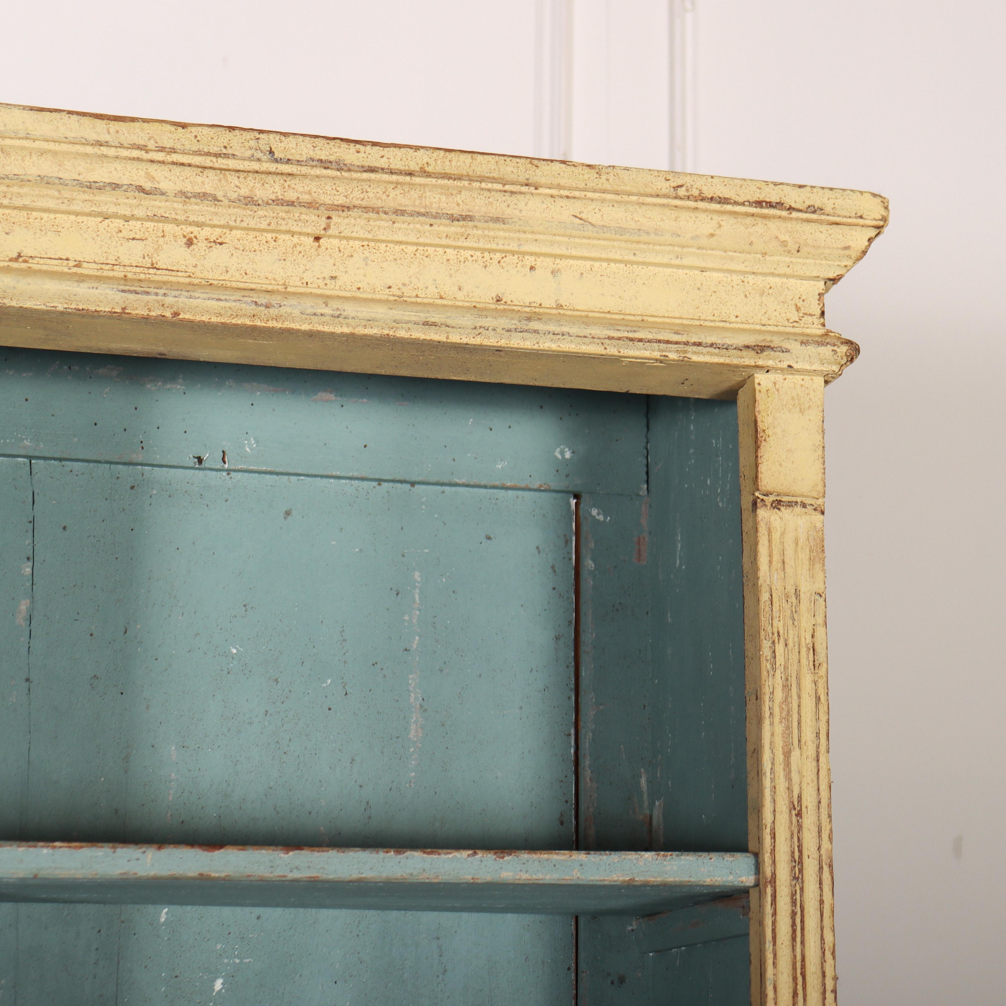 Pine Swedish Painted Open Bookcase