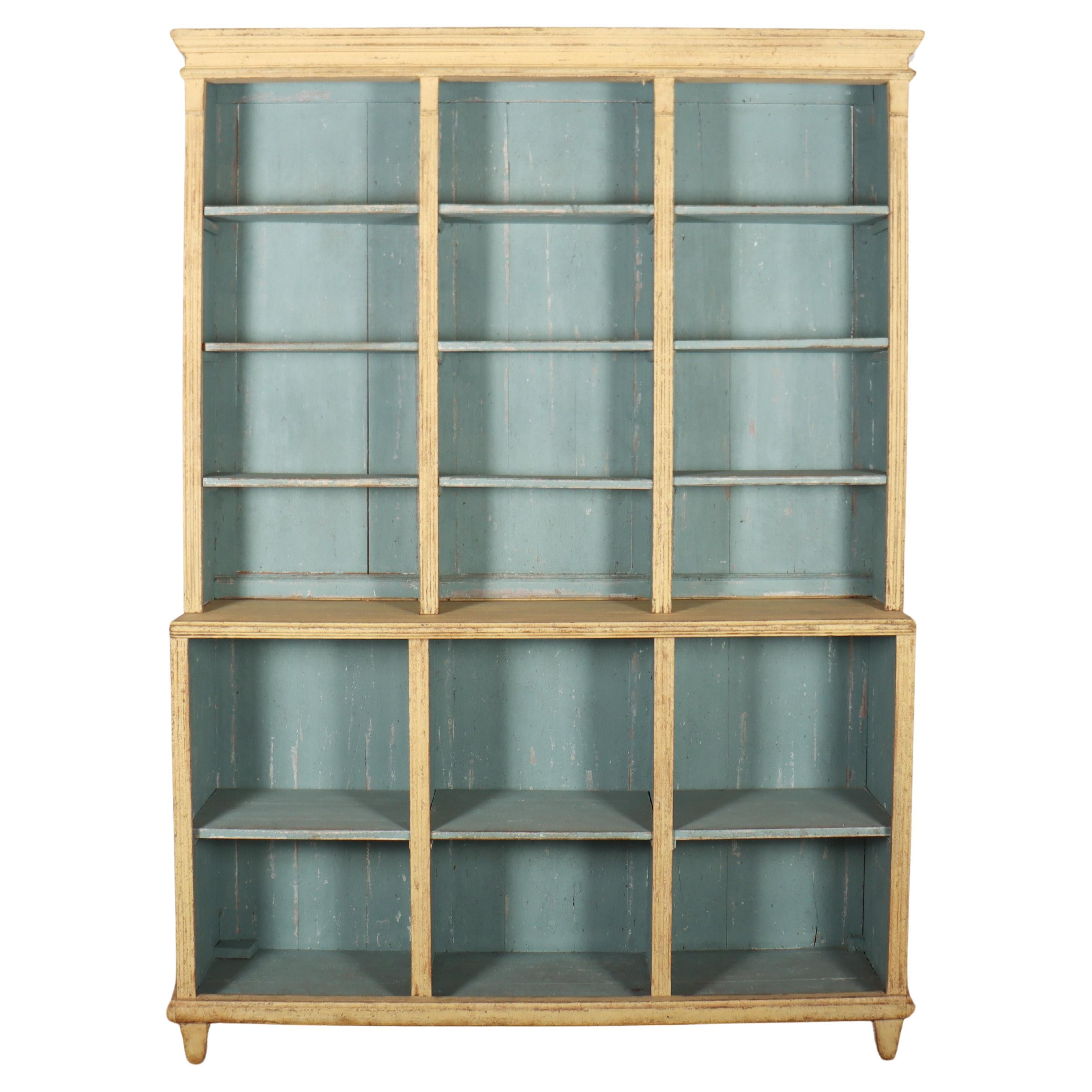 Swedish Painted Open Bookcase
