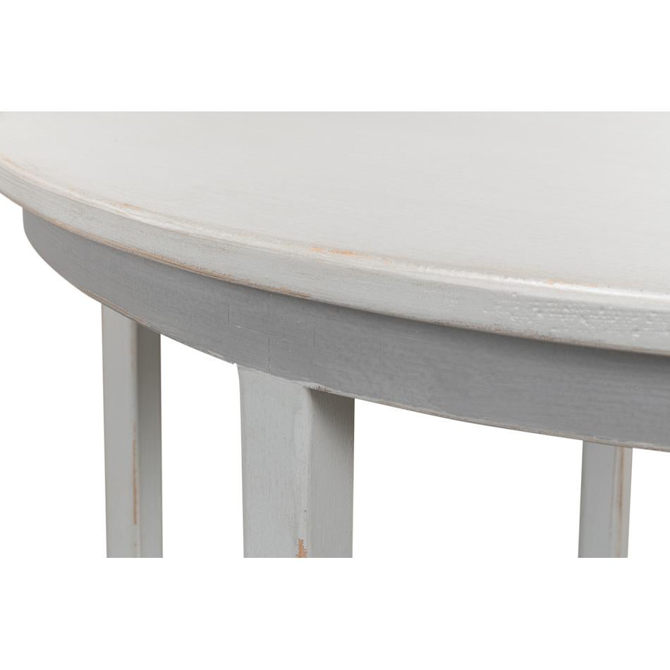 Contemporary Swedish Painted Oval Side Table For Sale