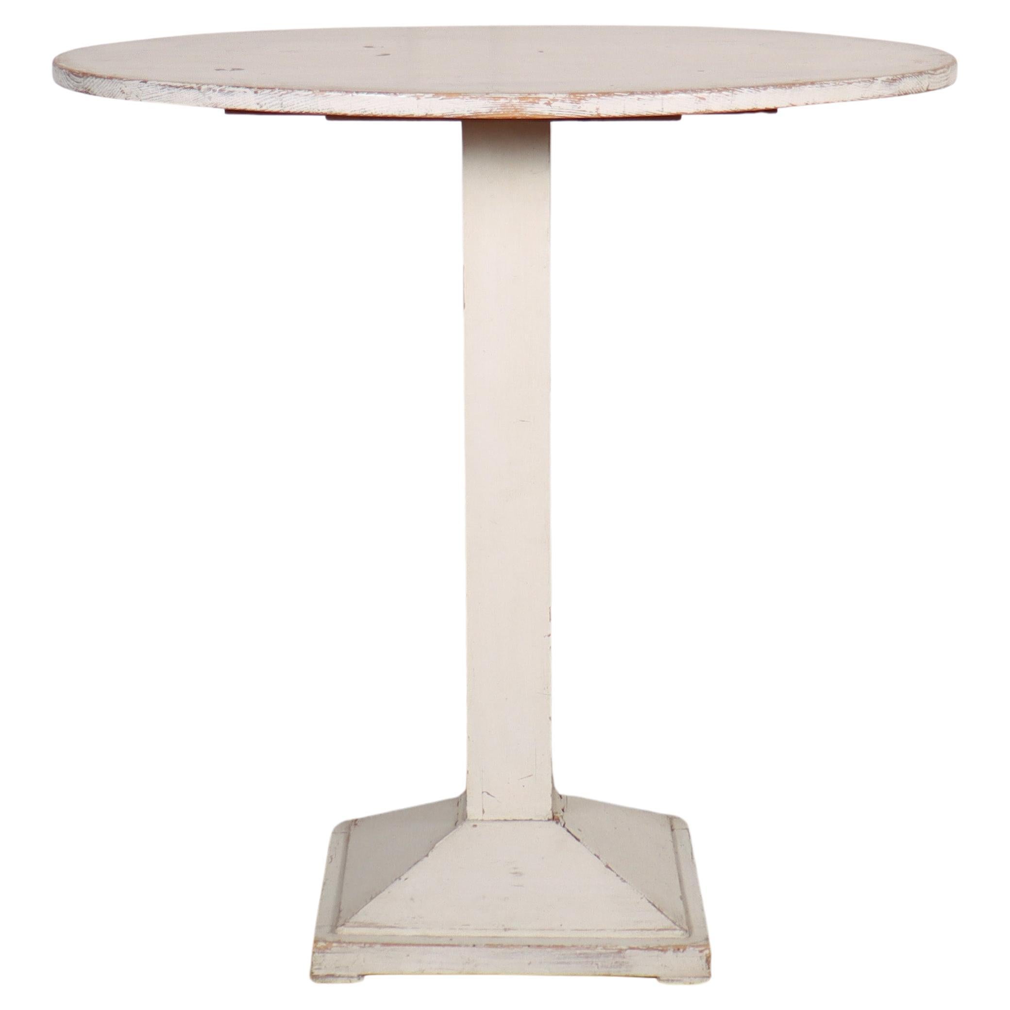 Swedish Painted Pedestal Table For Sale