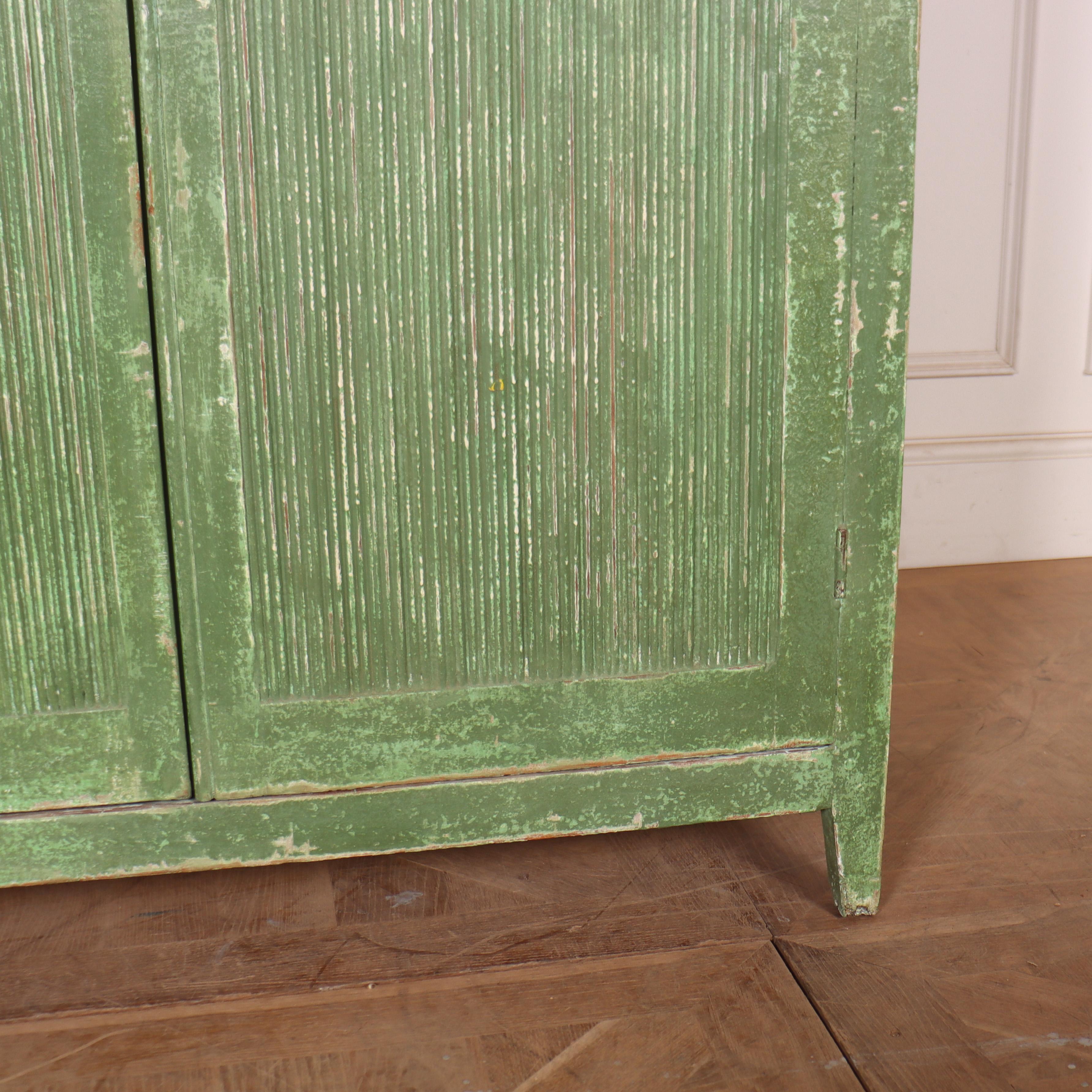19th Century Swedish Painted Pine Cabinet For Sale