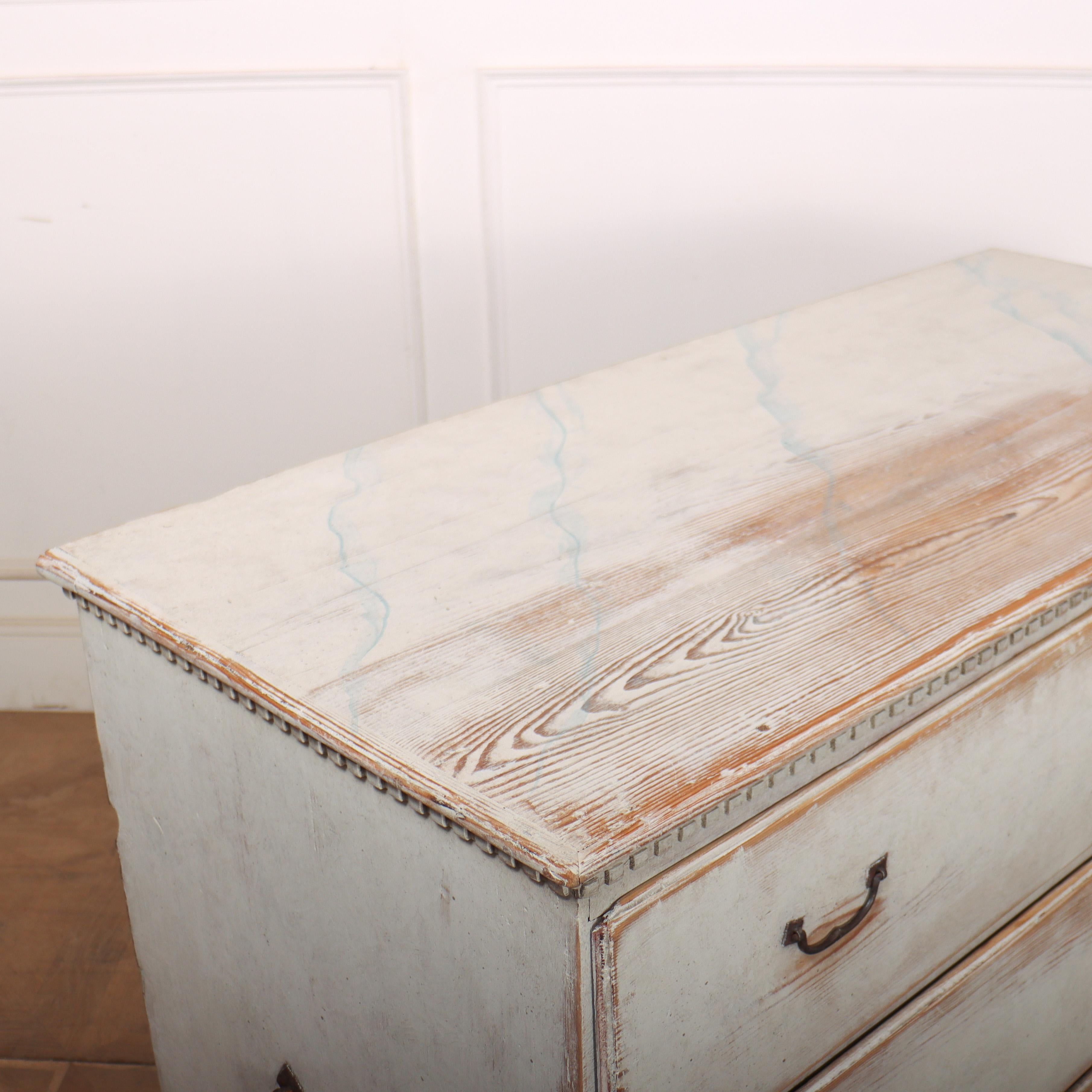 Swedish Painted Pine Commode For Sale 7