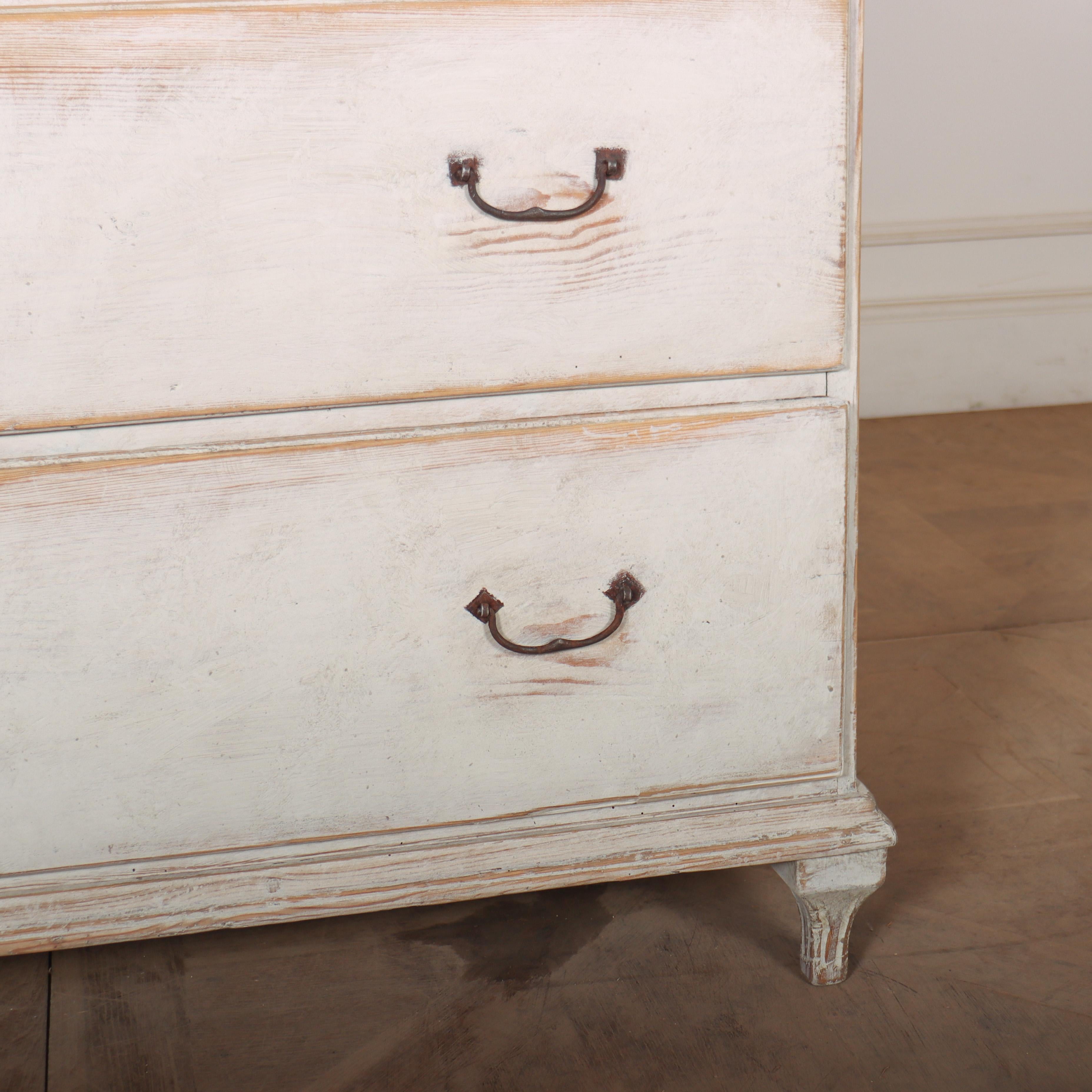 Swedish Painted Pine Commode For Sale 1