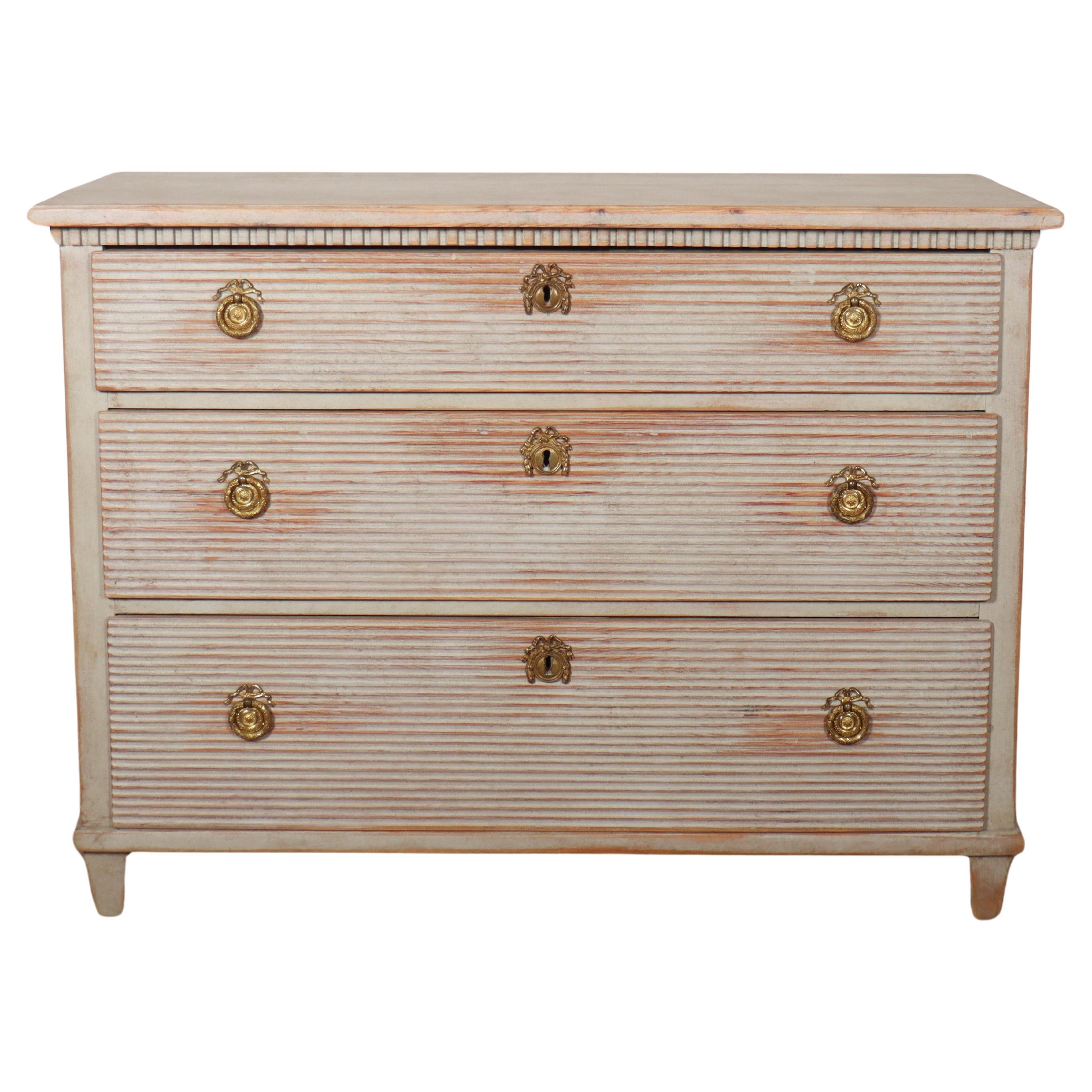 Swedish Painted Pine Commode For Sale