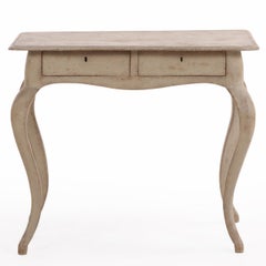 Swedish Painted Pine Console or Writing Desk, 19th C.