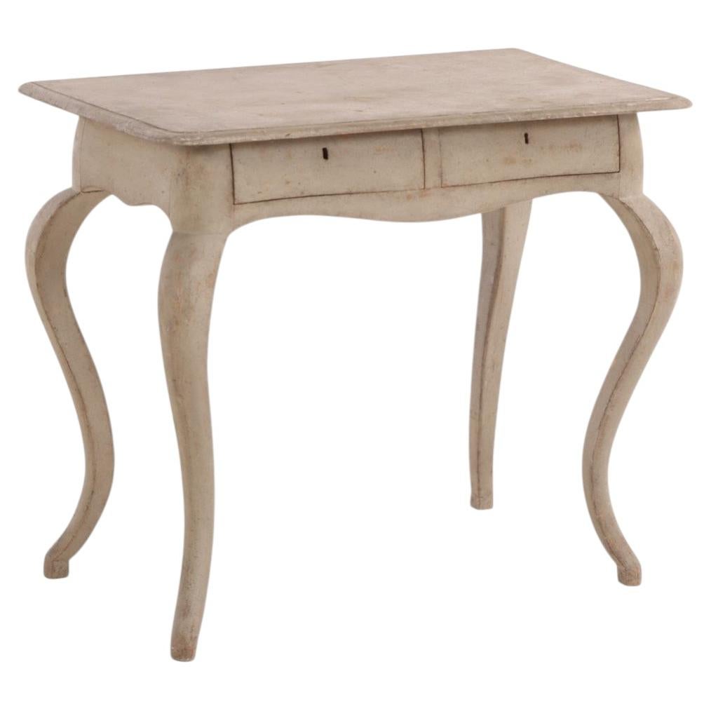 Console ou bureau en pin peint de style suédois, XIXe siècle. en vente