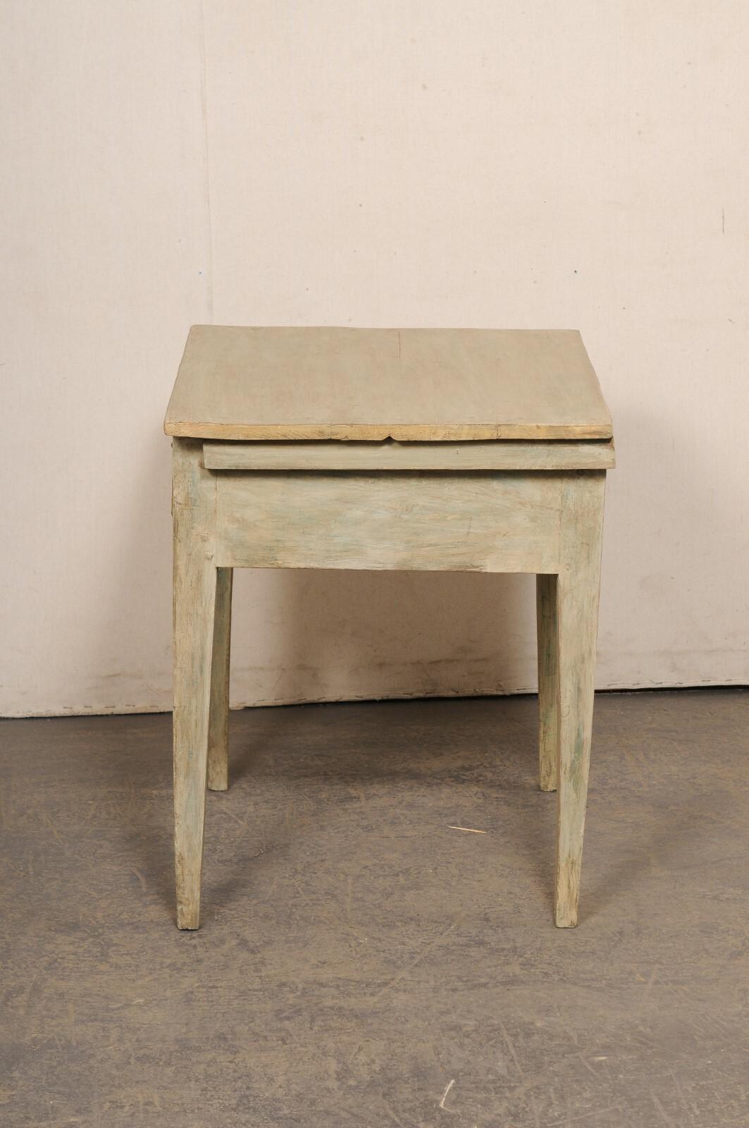 Swedish Painted Wood Side Table w/Small Drawer, 19th C. For Sale 6