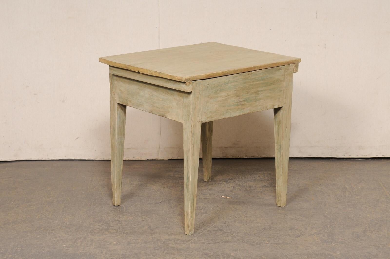 Swedish Painted Wood Side Table w/Small Drawer, 19th C. For Sale 5