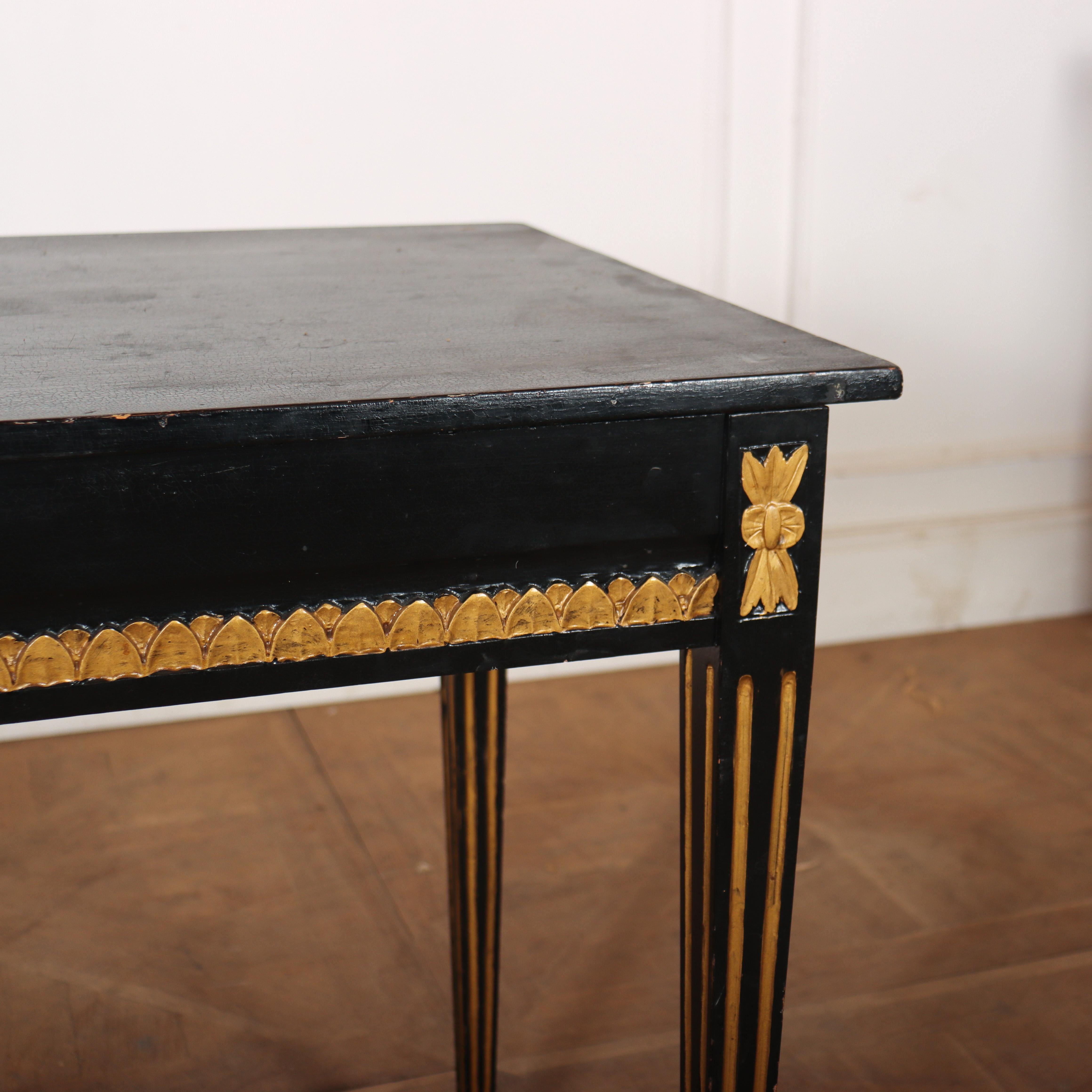 19th Century Swedish Painted Writing Table For Sale