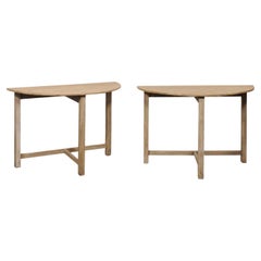 Swedish Pair Demi-Lune Tables, Early 20th C