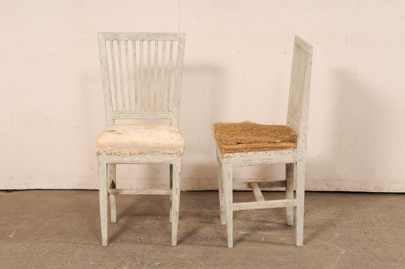 Swedish Pair of Gustavian Side Chairs, Early 19th C. 5