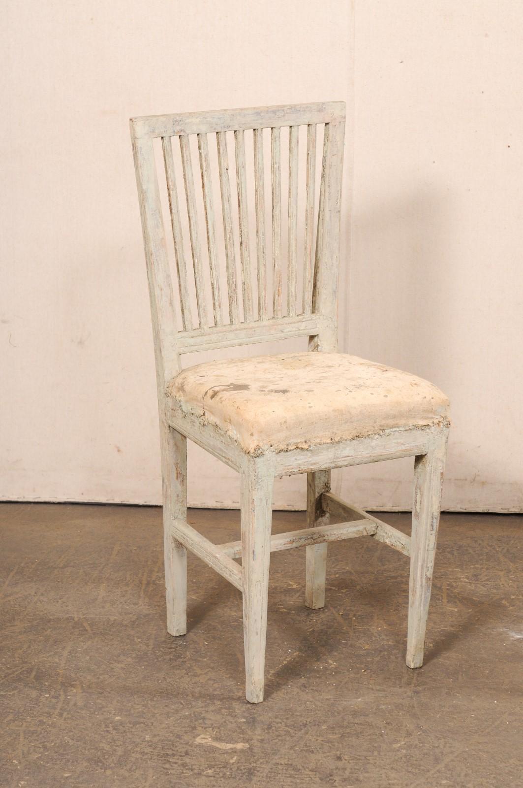 Swedish Pair of Gustavian Side Chairs, Early 19th C. In Good Condition In Atlanta, GA