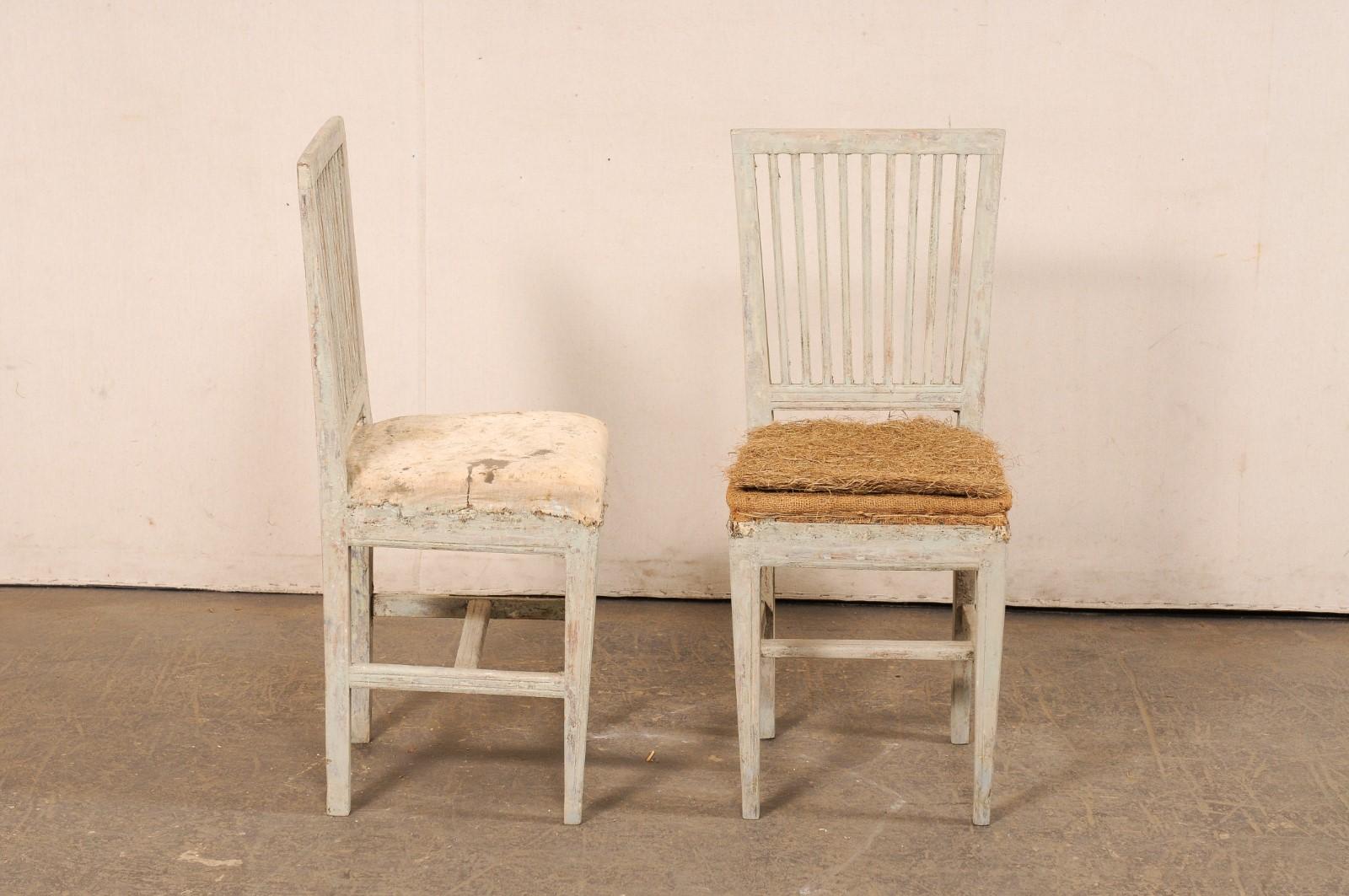 Swedish Pair of Gustavian Side Chairs, Early 19th C. 1