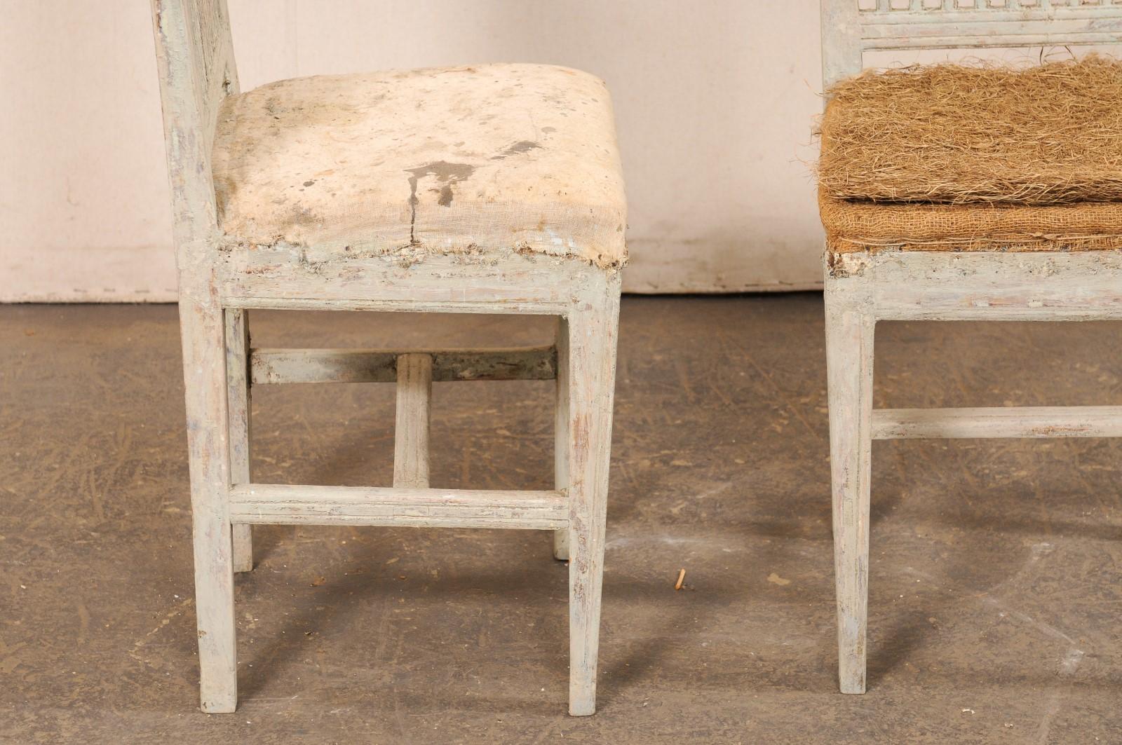 Swedish Pair of Gustavian Side Chairs, Early 19th C. 2