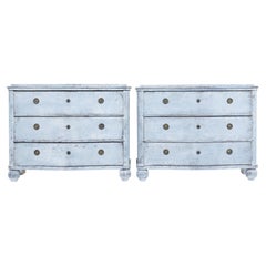 Swedish Pair of Mid-19th Century Painted Chest of Drawers