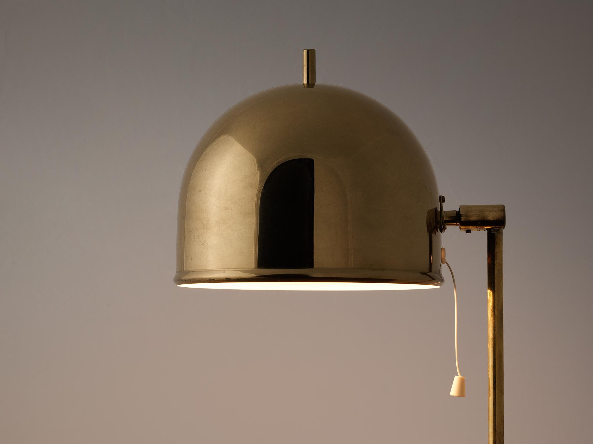 Mid-20th Century Swedish Pair of Table Lamps in Brass by Bergboms