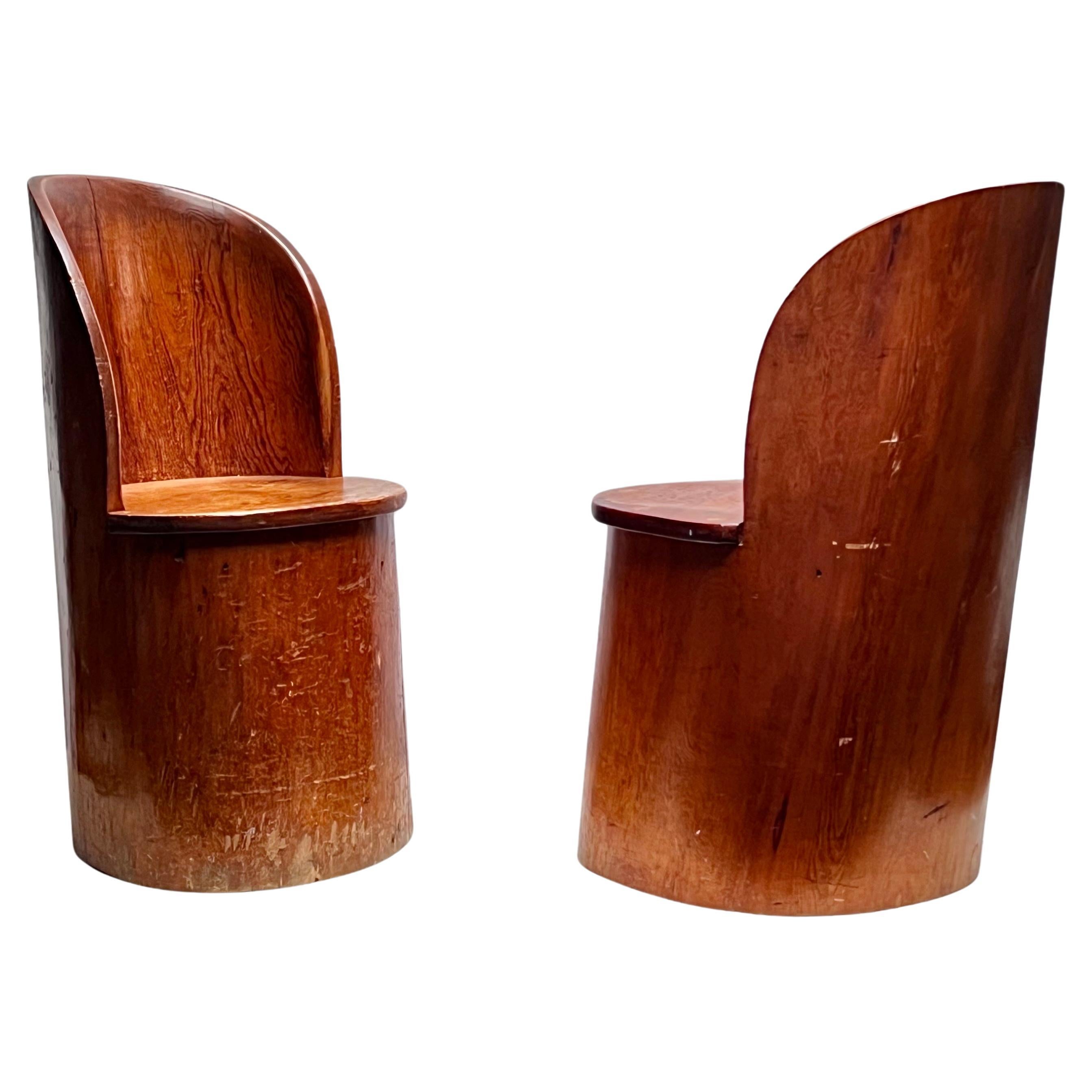 Paire de chaises paysannes suédoises du début de 1900 Folk Art en vente