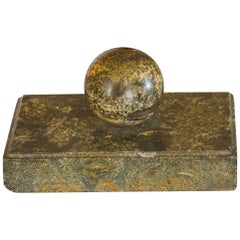 Antique Swedish Paper Weight in Marble from the Island of Öland, circa 1850