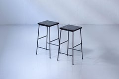 Swedish Pedestals in Marble & Metal by Sven Sahlberg for Fröseke