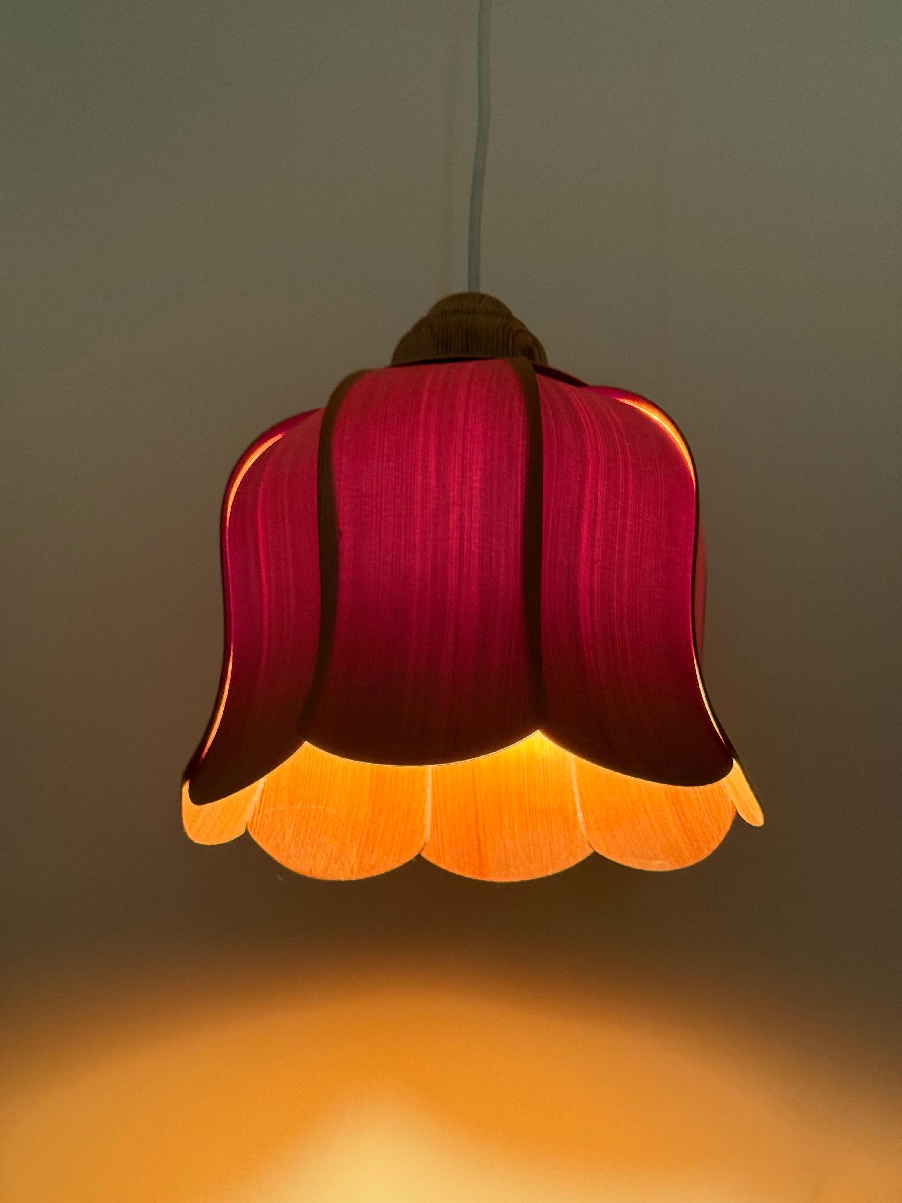 Swedish Pendant Lamp In The Shape Of A Flower, Made Of Pine Chipboard in vendita 3