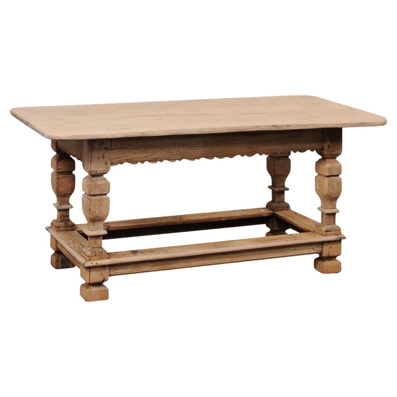 Swedish Period Baroque Carved-Wood Table (or Fabulous Kitchen Island!)