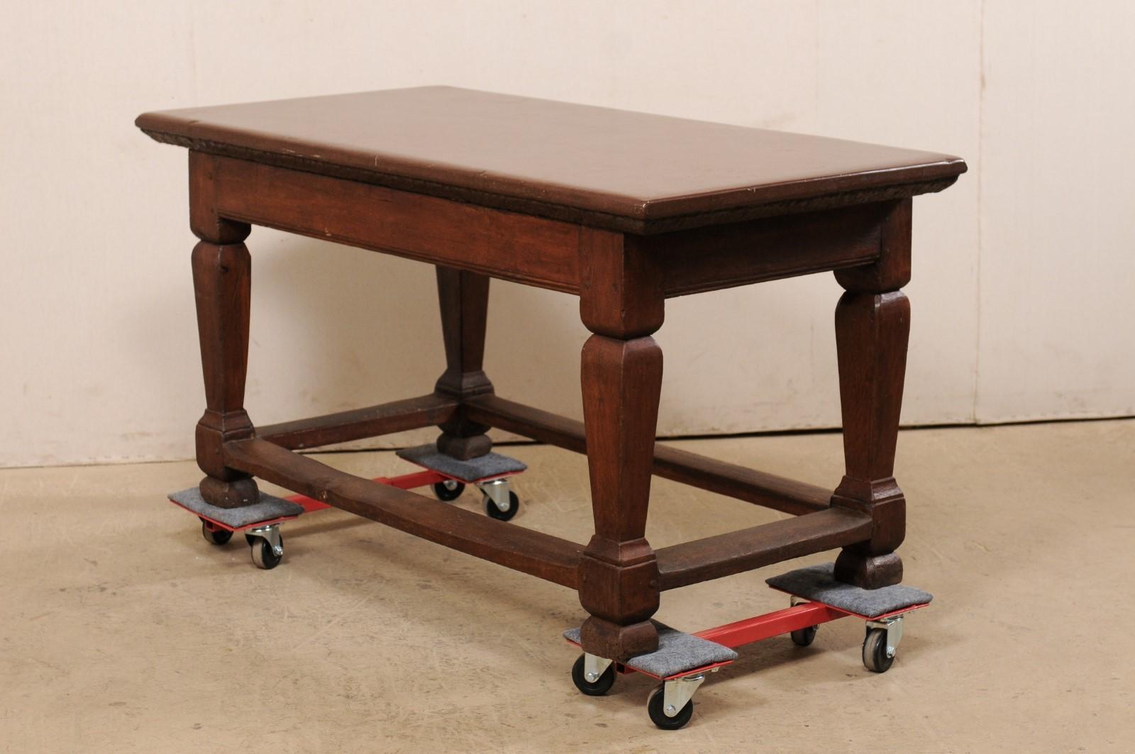 18th C. Swedish Period Baroque Table w/Stone Top- A Great Kitchen Work Table! For Sale 8