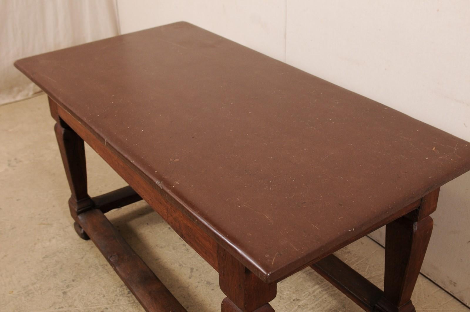 18th Century 18th C. Swedish Period Baroque Table w/Stone Top- A Great Kitchen Work Table! For Sale
