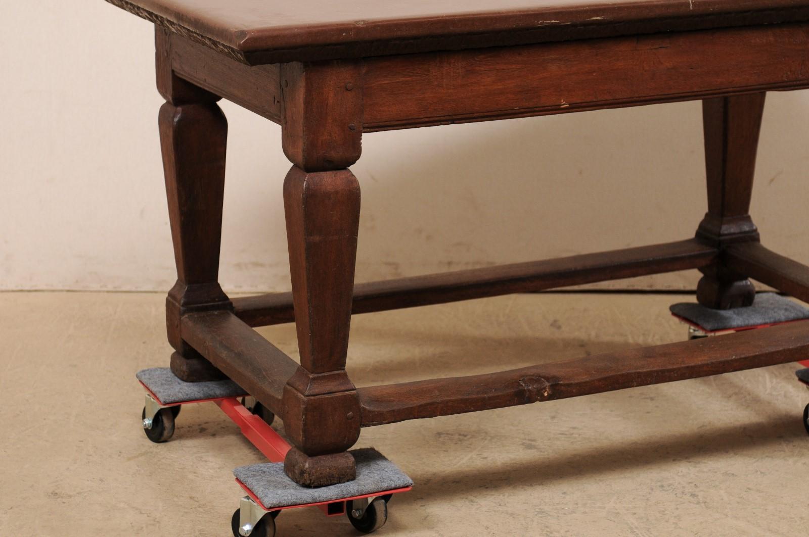 18th C. Swedish Period Baroque Table w/Stone Top- A Great Kitchen Work Table! For Sale 2
