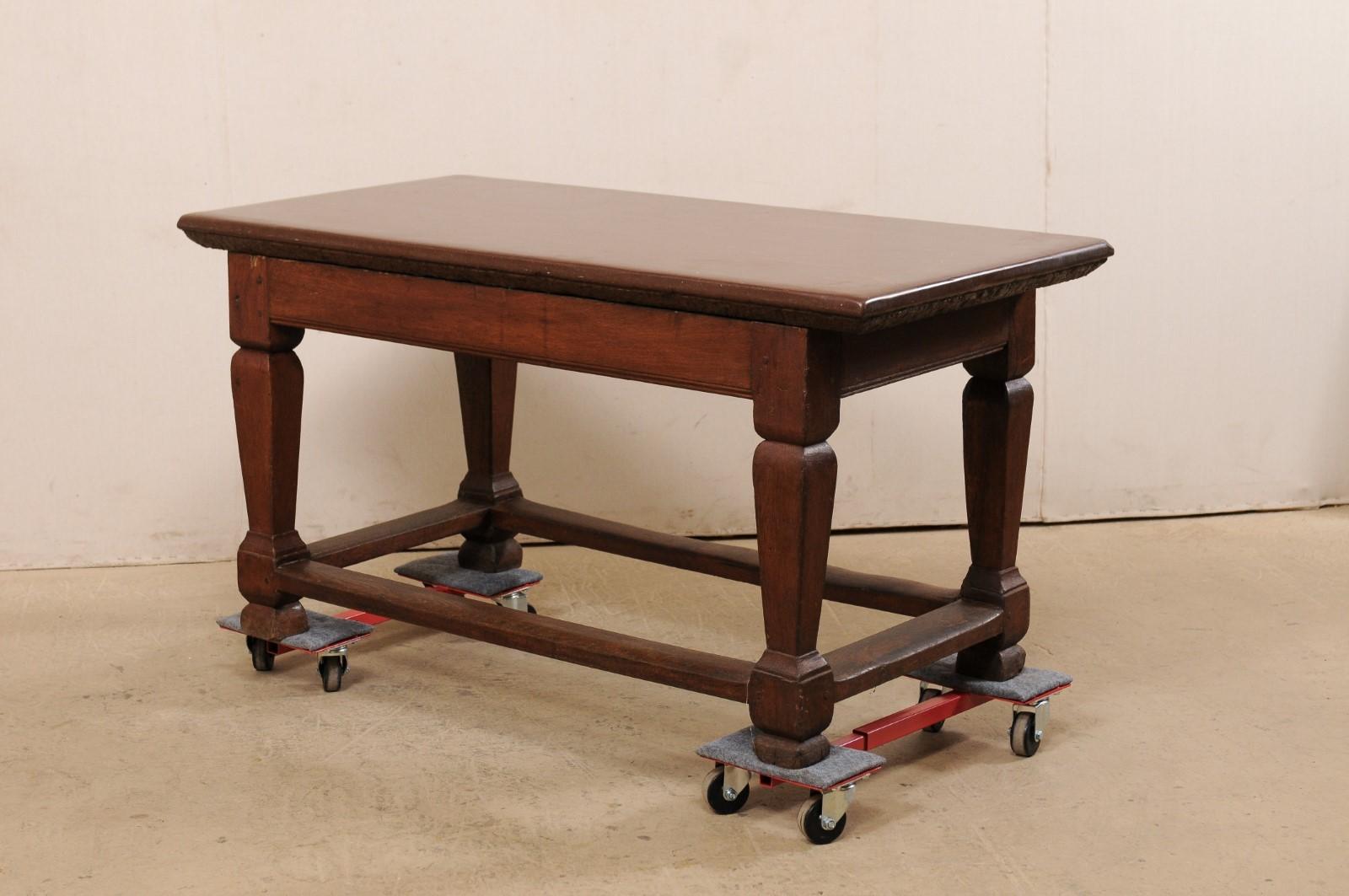 18th C. Swedish Period Baroque Table w/Stone Top- A Great Kitchen Work Table! For Sale 4