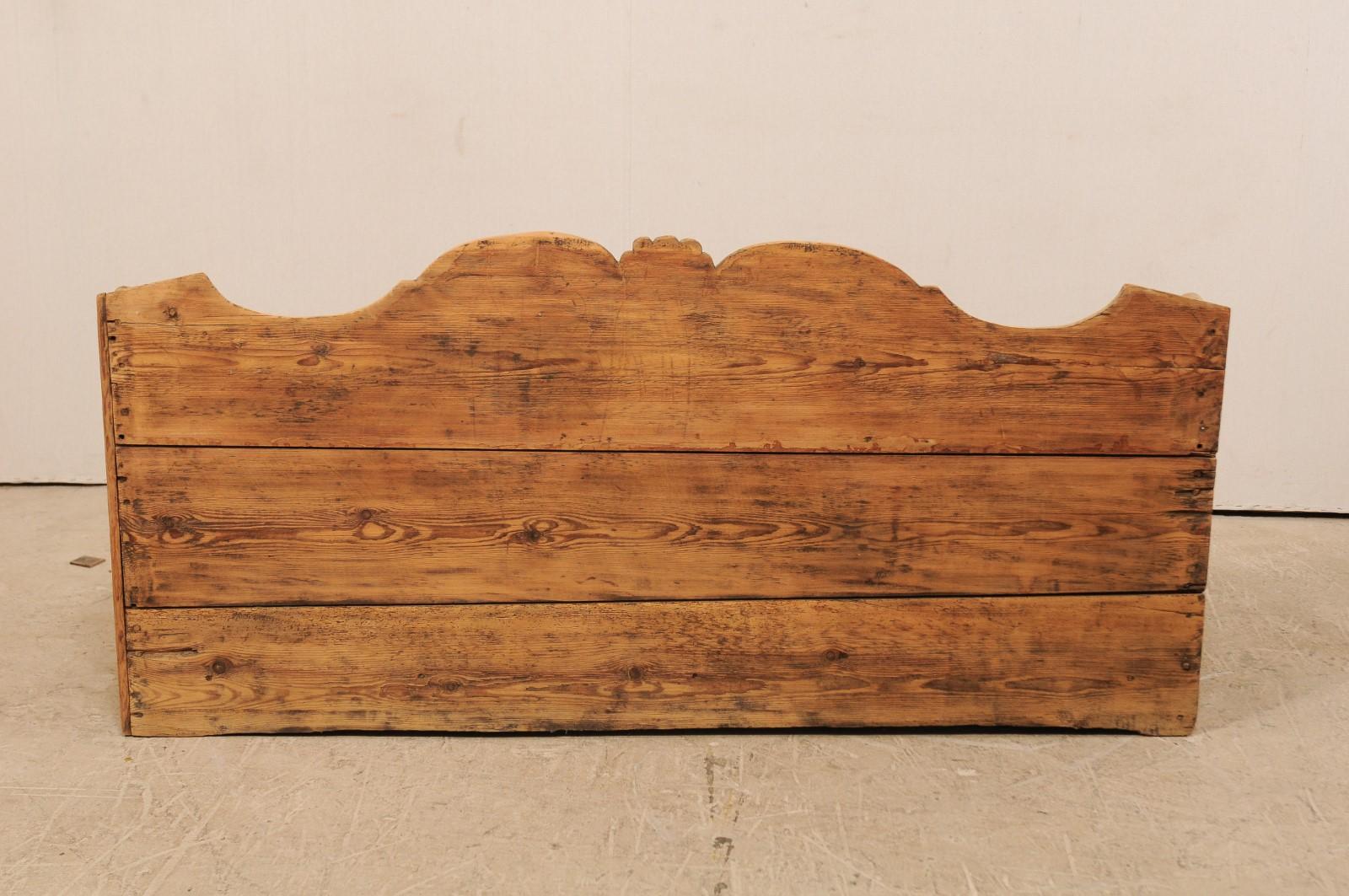 Swedish Period Gustavian Carved Wood Sofa Bench from the Early 19th Century 6