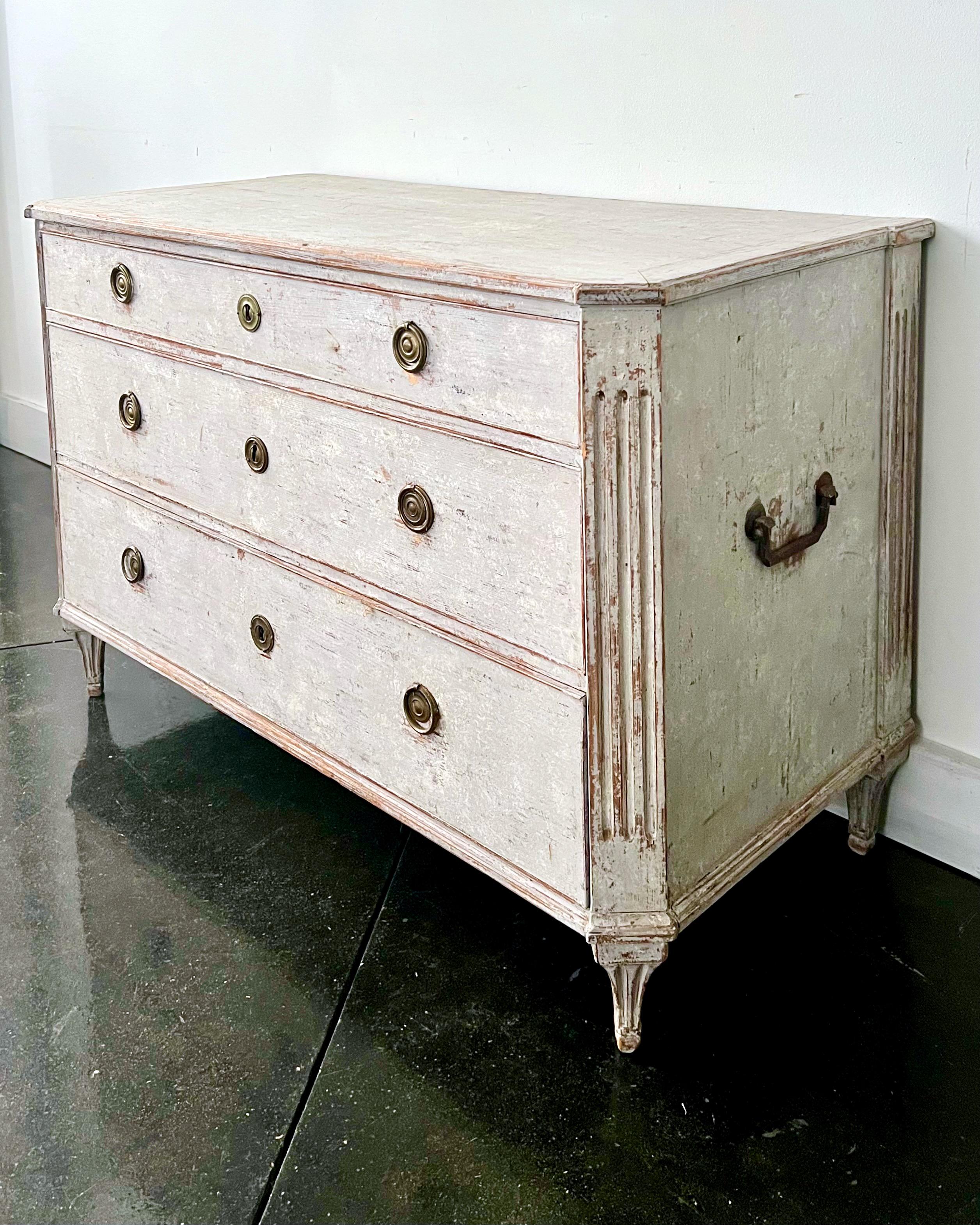 Bronze  Swedish Period Gustavian Chest of Drawers 1780-1800 For Sale