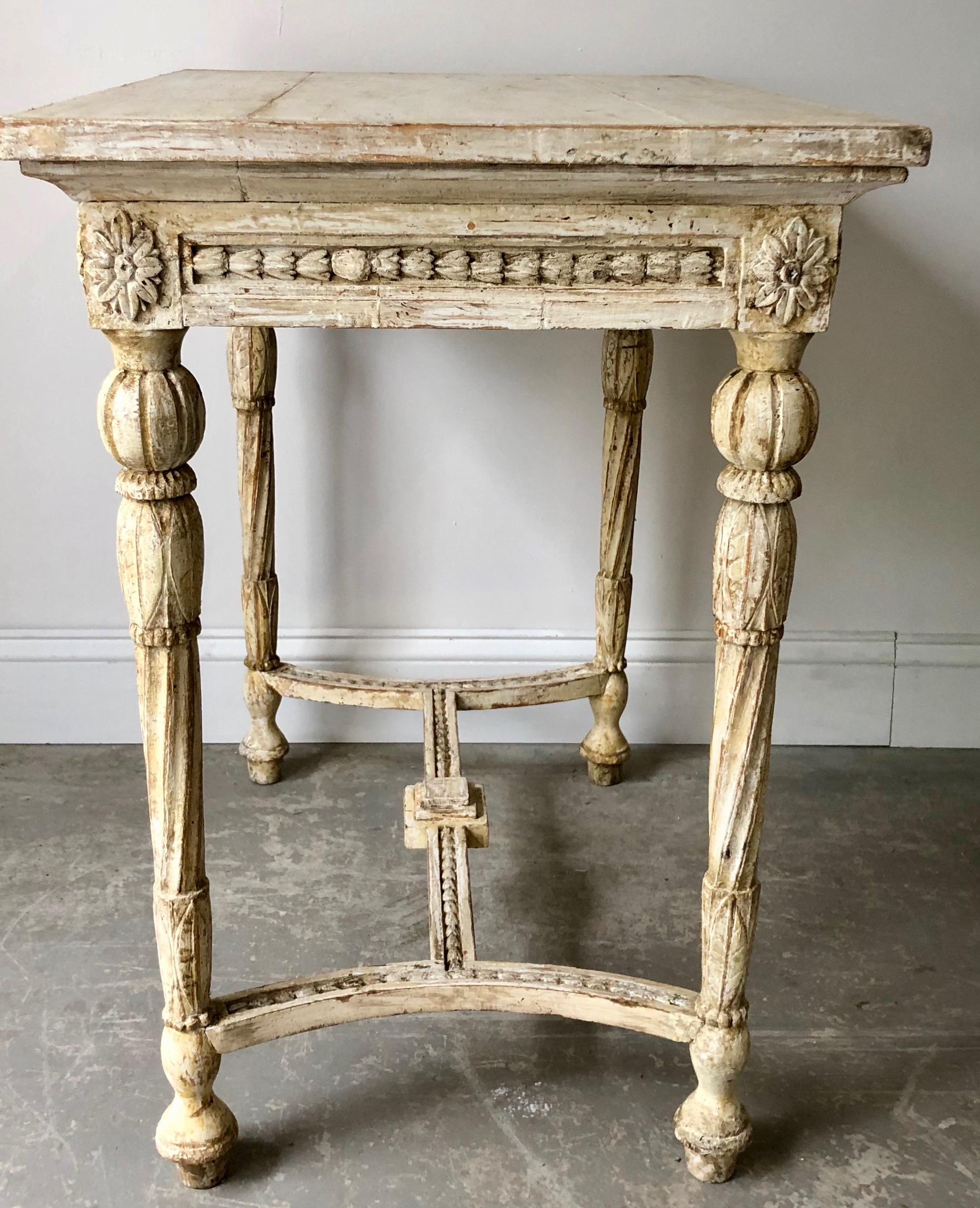 Hand-Carved Swedish Period Gustavian Console