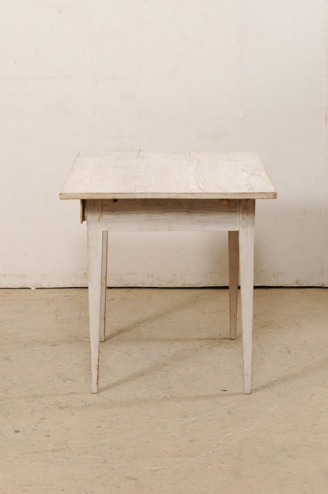 Swedish Gustavian Period Occasional Table with Single Drawer--Clean Lines For Sale 4