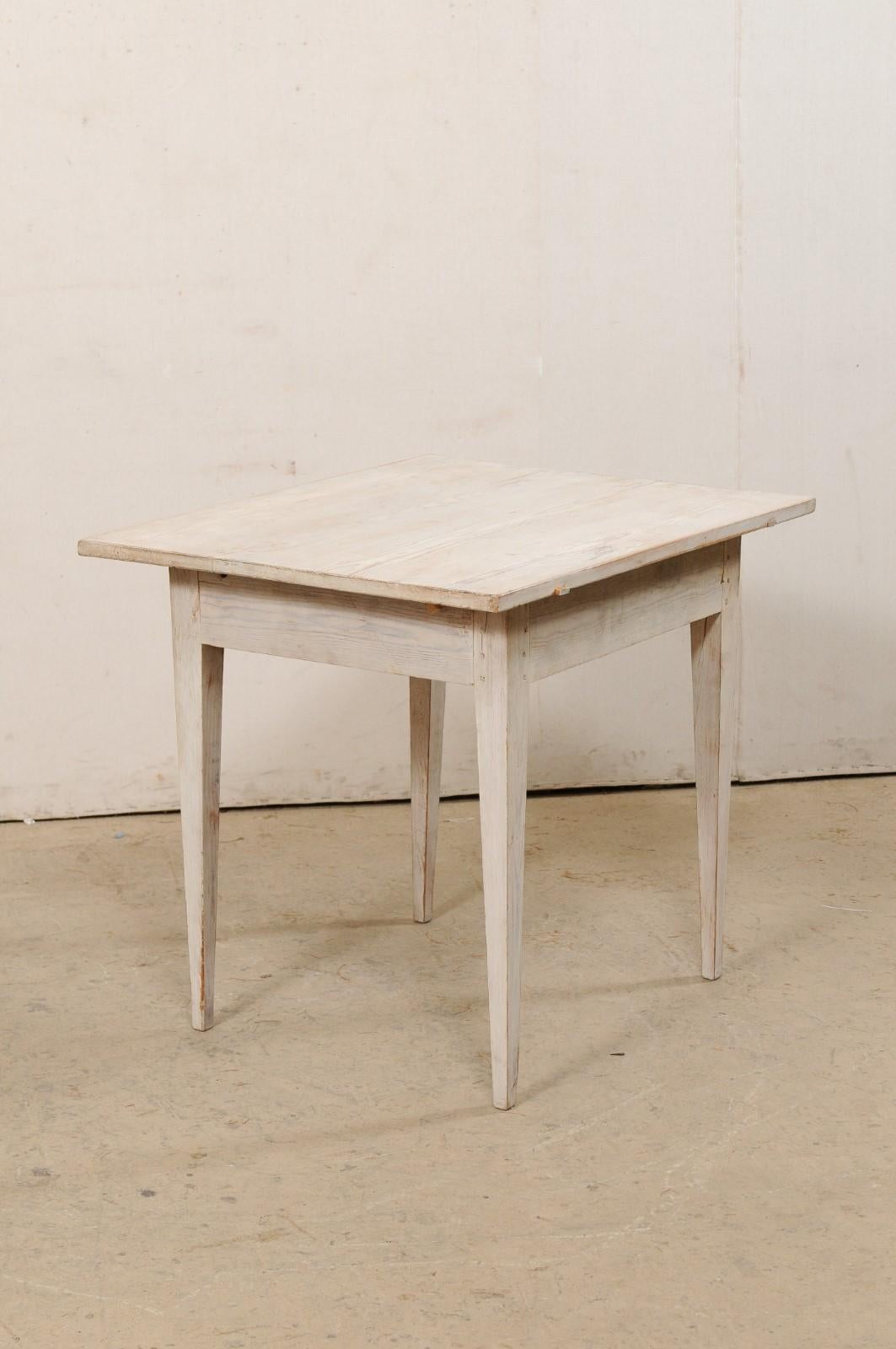Swedish Gustavian Period Occasional Table with Single Drawer--Clean Lines For Sale 3