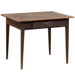 Swedish Period Gustavian Turn of the Century Rustic Wood Table