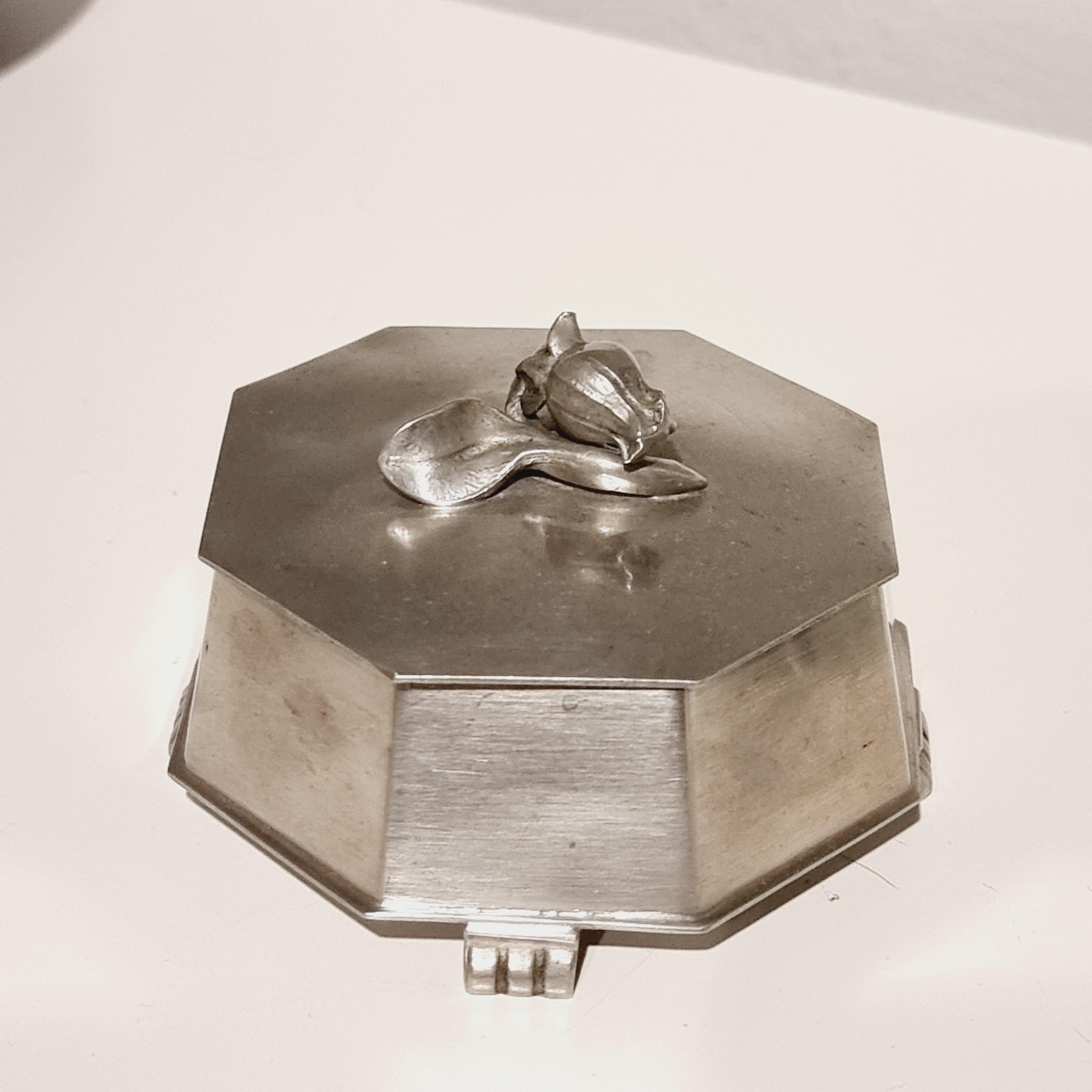 Mid-20th Century Swedish pewter box, by court jeweler CG Hallberg, 1936/K8