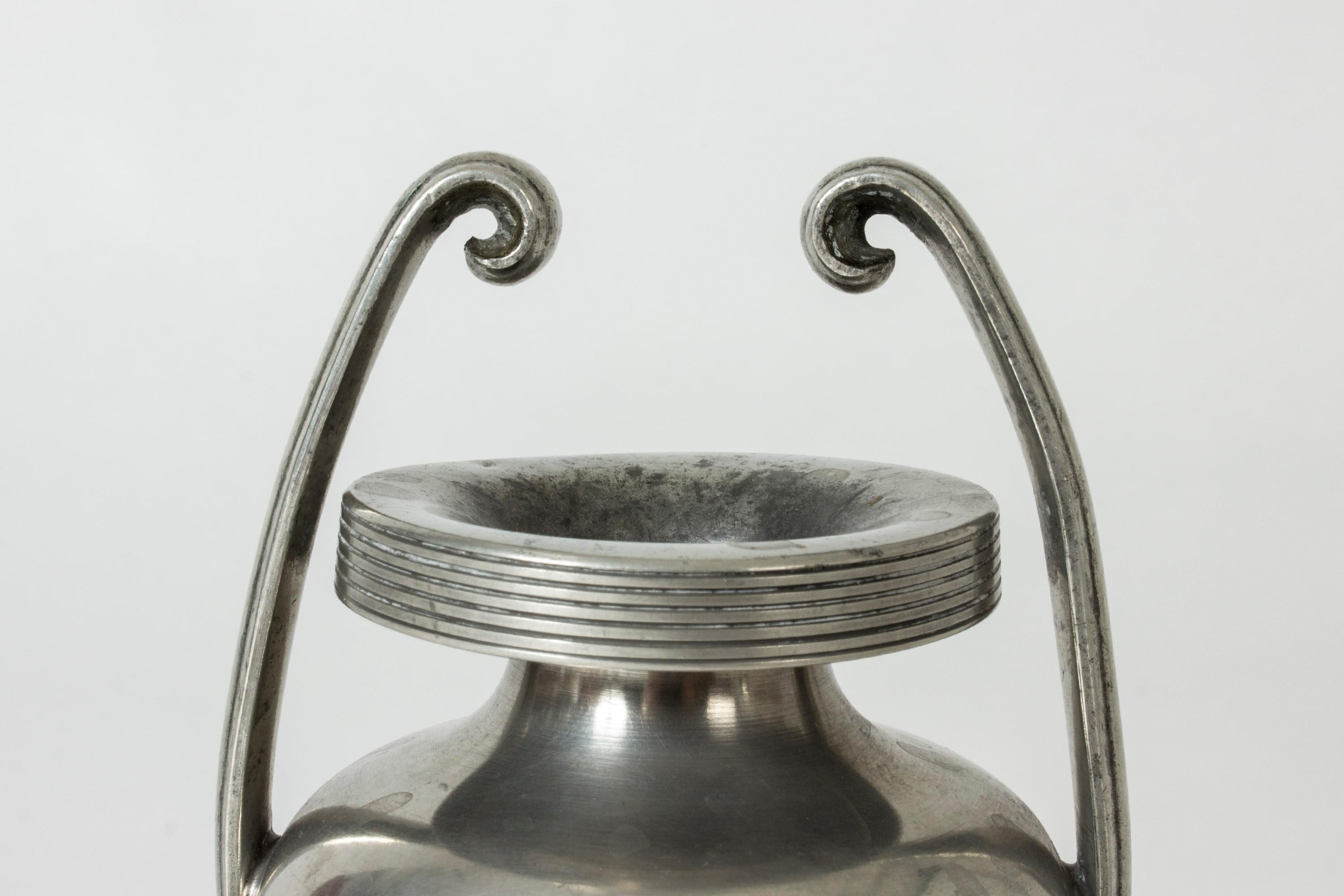 Mid-20th Century Swedish Pewter Vase by Sylvia Stave for C. G. Hallberg, 1933
