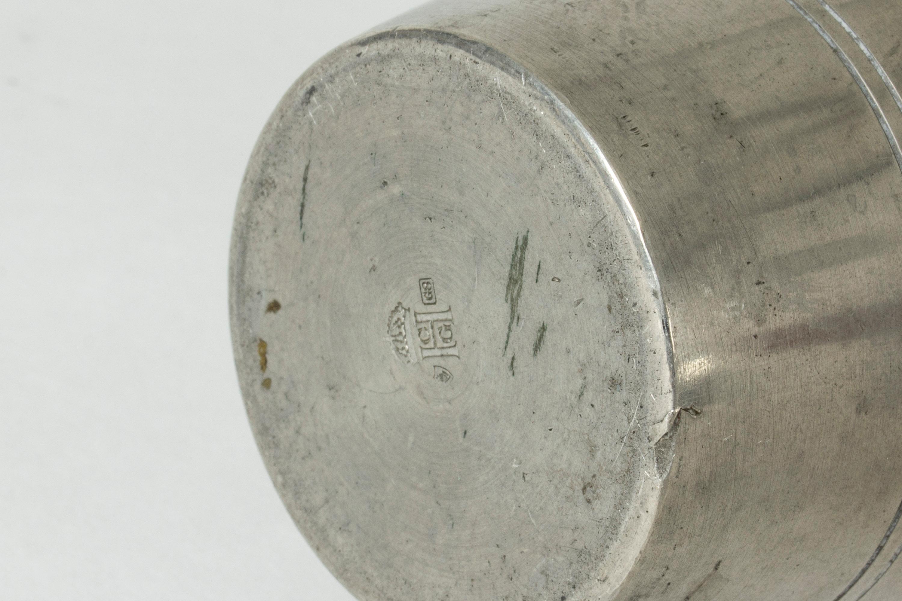 Swedish Pewter Vase by Sylvia Stave for C. G. Hallberg, 1933 2