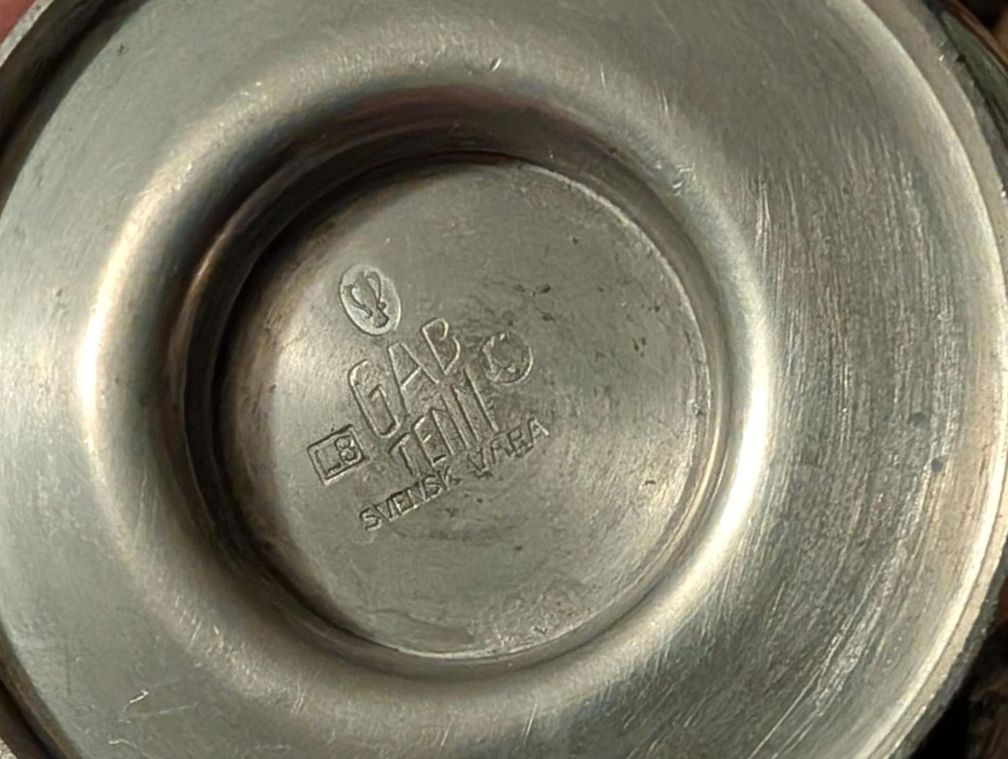 Swedish modern Pewter Vase - GAB Tenn - Art Deco, 1937 For Sale 1