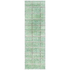 Swedish Pile Green Runner Fragment by Doris Leslie Blau