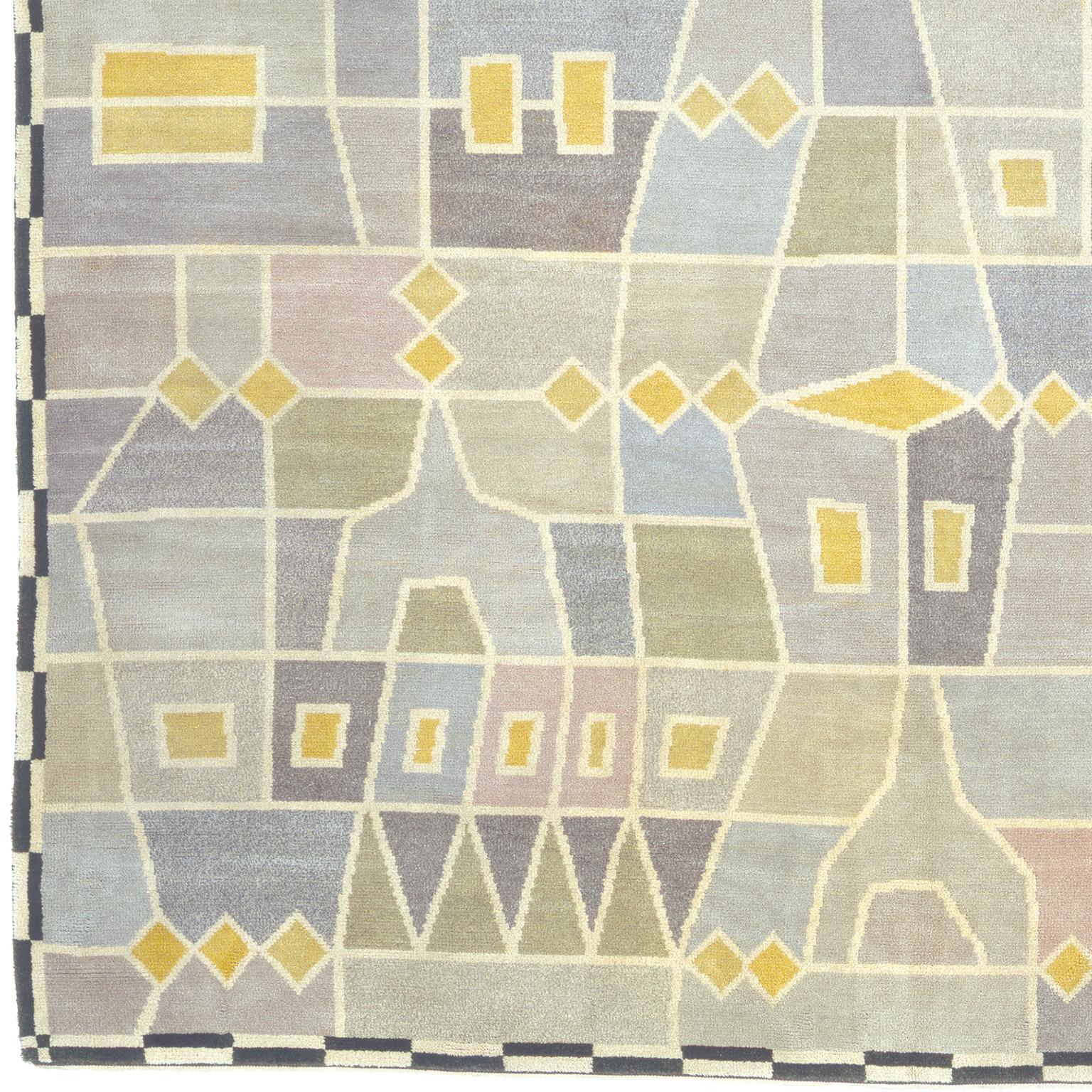 Swedish Pile rug by Edna Martin
Sweden circa 1950
Handwoven
Provenance: Dag Hammarskjold's private residence, NY.