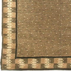 Mid-20th Century Vintage Soft Brown Swedish Pile Rug